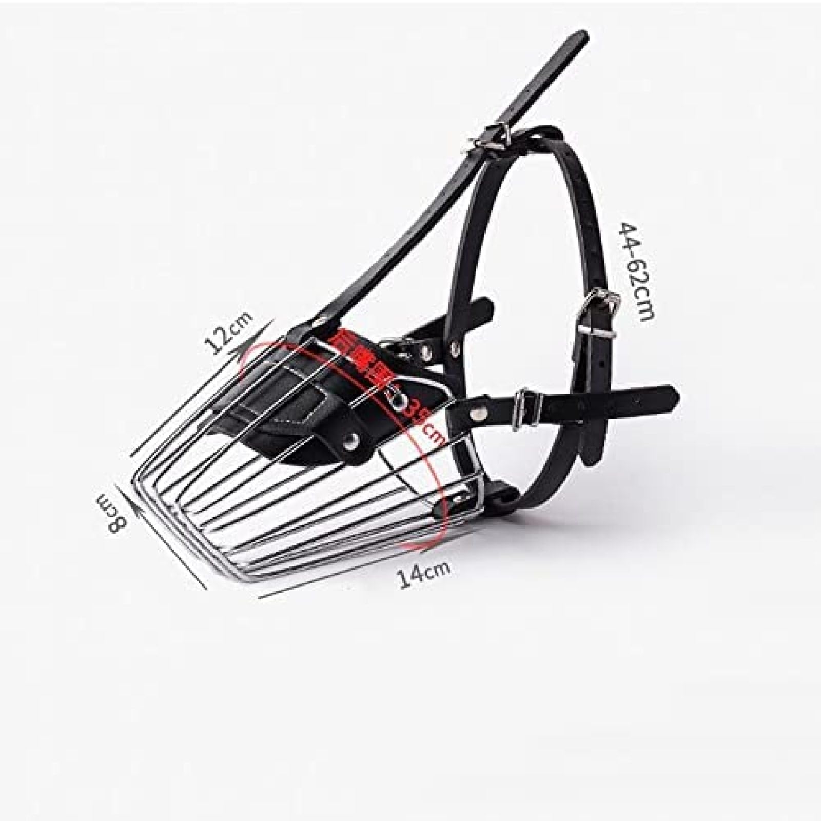 Bozal para Perro Basket para Perros Grandes, Máscara De Metal De Acero Inoxidable para Perros De Compañía, Correas De Cuero Ajustables para Pastor Alemán Belga Malinois,Malinois Belga,Constructive