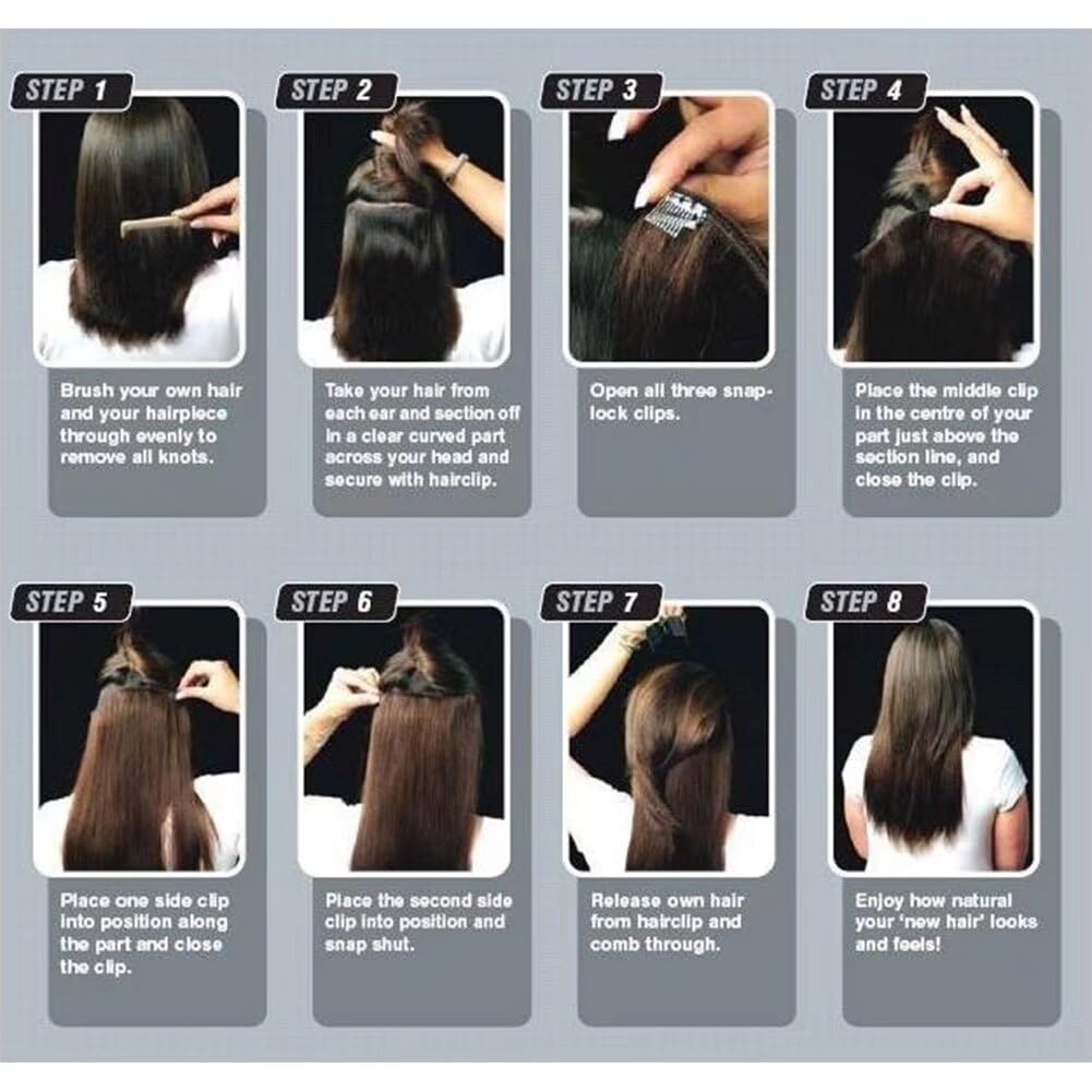 LaLuLoLi #119 Fire Red Color Synthetic Hair Pieces 7pcs Full Head Curly Wavy Hair Extensions 20" 130g Long Smooth Heat-resisting Fiber Clip on in Hair Extension with 16 Clips for Women - Image 4