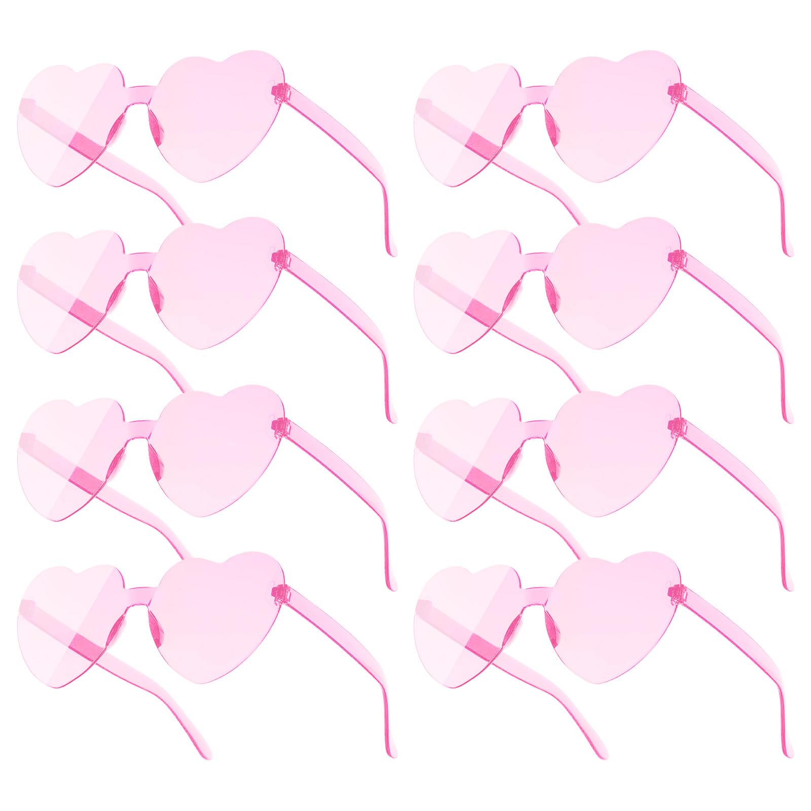 Heart Shaped Party Glasses 10 Packs,Love Heart | Retro Round Rave Funcky Sunglasses, Multipack Eyewear for Party Festival Accessories for Adults & Kids