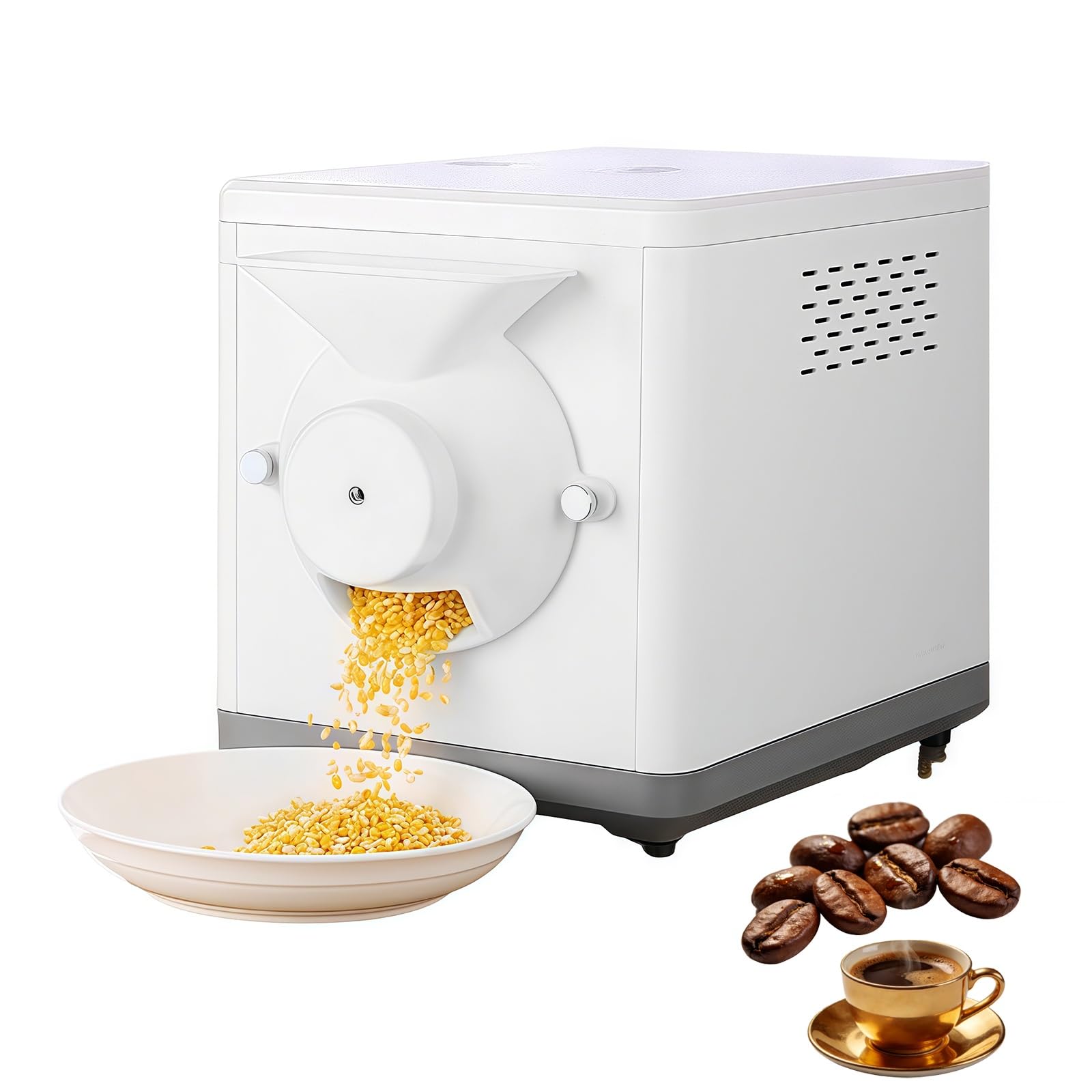 KJZQXYX 1600W Electric Coffee Bean Roaster,with Digital Display, 1500G Capacity, Temperature Control 100℃-250℃ & Timer,for Roasting Coffee & Nuts