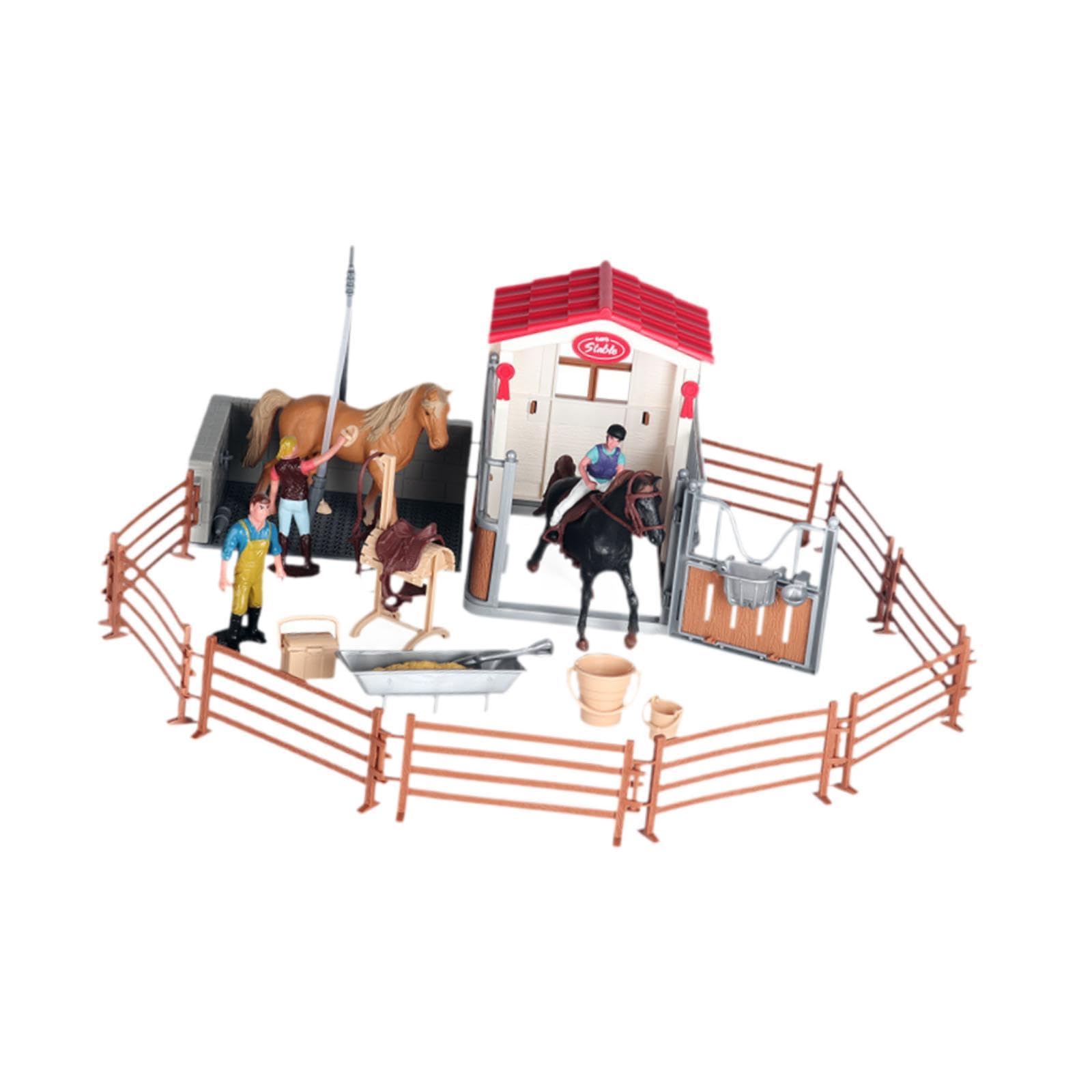 競馬　馬　５体セット Amazon.co.jp: P Prettyia 馬と騎手のプレイセット、子供用ごっこ遊び