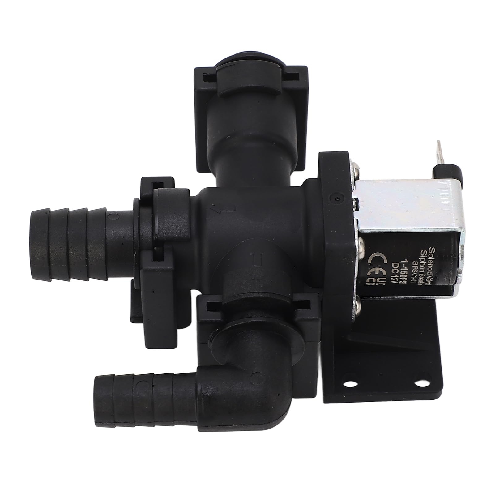 Solenoide de Control de Agua, 9W 1 150PSI Solenoide de Inodoro a Presión con Válvula Disyuntor de Sifón para Barco Marino RV Yate, Compatible para RV, Yate, Bote Pequeño e