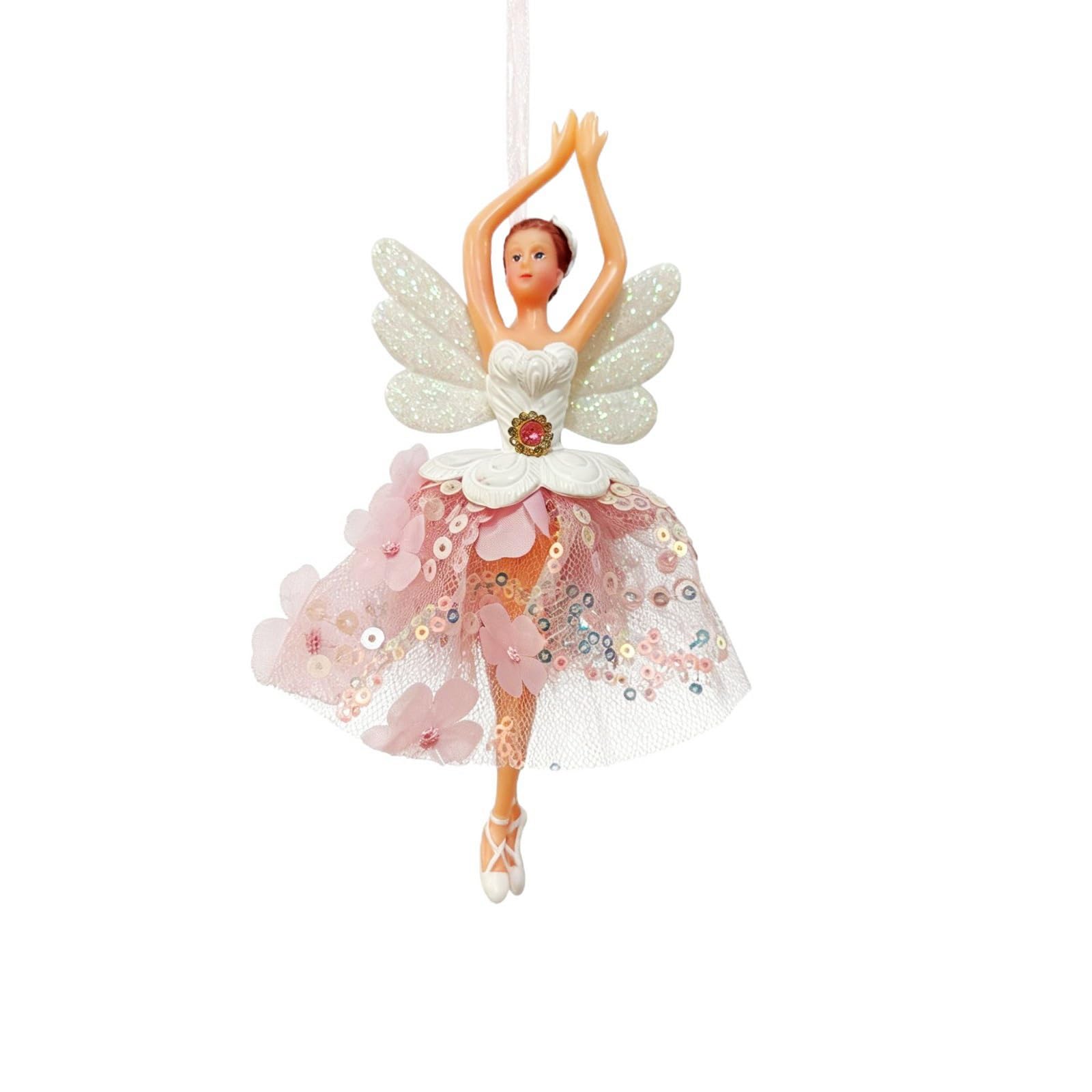 Zxfdsfdbnm Delicate Ballerinas Hangings Decoration Polyester and Plastics Ballet Themed Holiday Ornament for Holiday Festivities Tulle Ballet Dancer Decoration