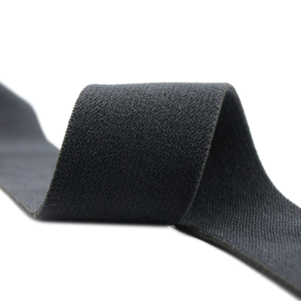 Liphontcta 3/4-inch 20mm Plush Elastic, Comfortable Sewing Elastic, Soft Elastic. (Black, 5 Yards)