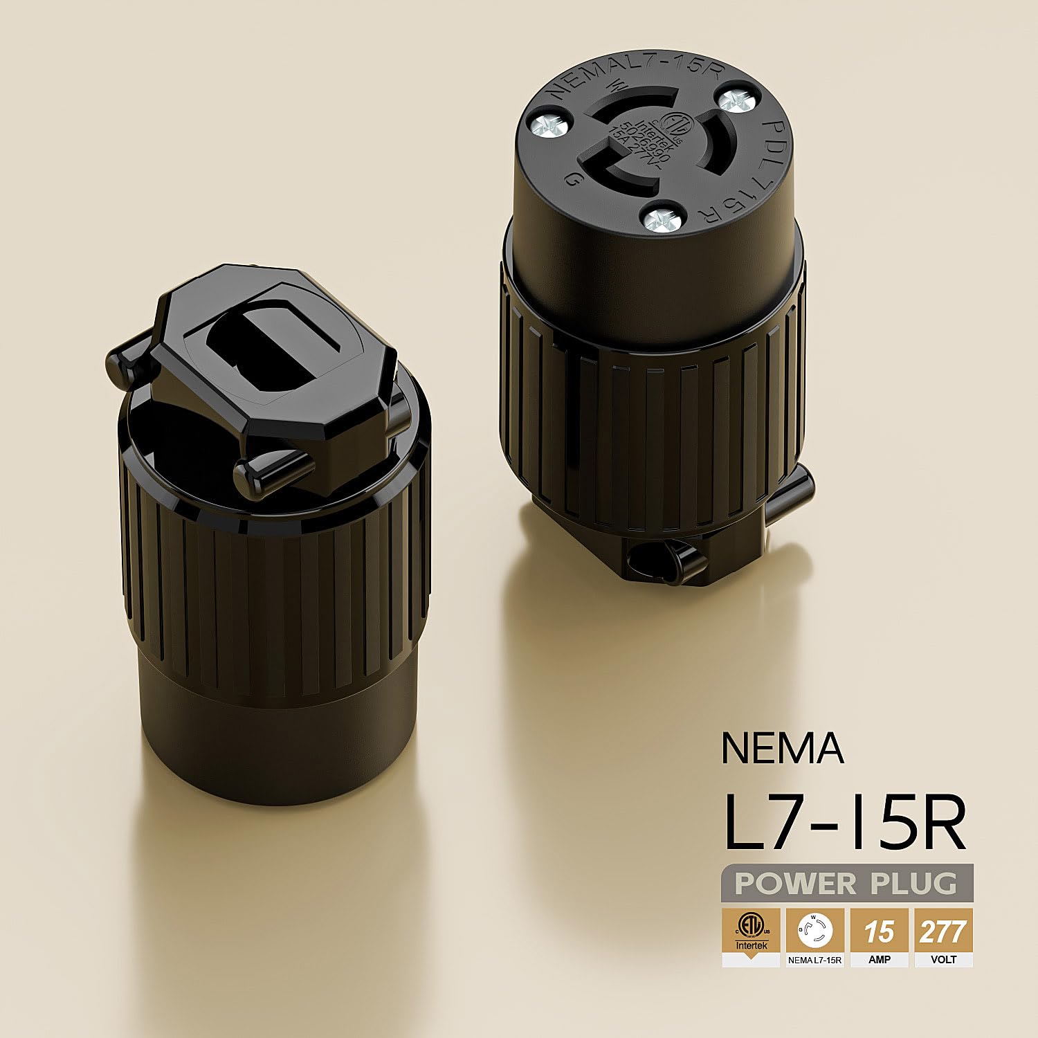 Amazon.com: NEMA L7-15R Twist Lock Female Receptacle, ETL Listed