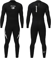 Owntop Unisex Neoprén Búvárruha 3/2 mm - Teljes Testű Vízálló Ruha Szörfözéshez, Úszáshoz, Búvárkodáshoz - Nyúlékony, Cipzáras, Fekete 1