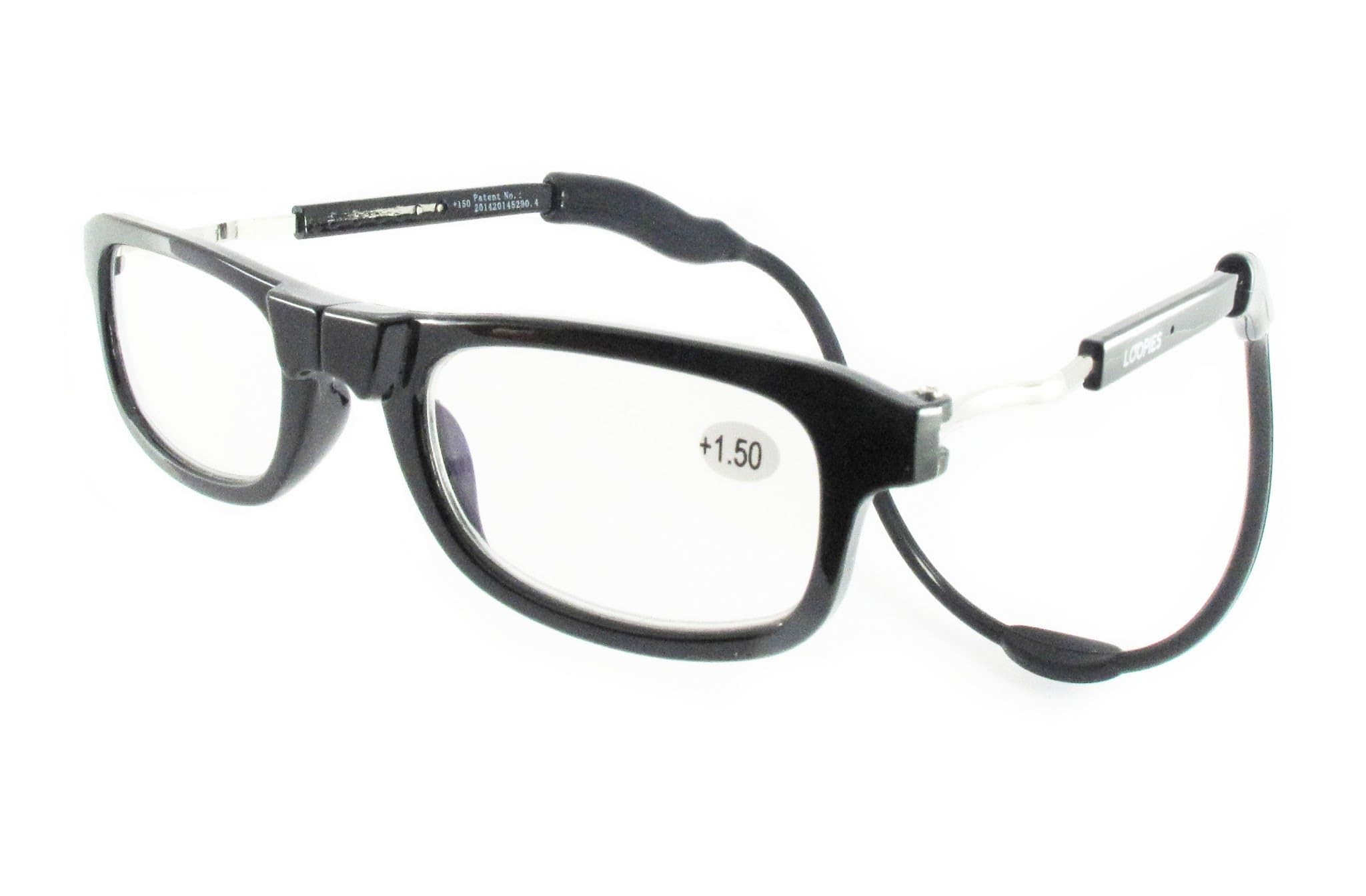 Loopies - Occhiali da lettura magnetici, unisex, regolabili, pieghevoli, con custodia, panno