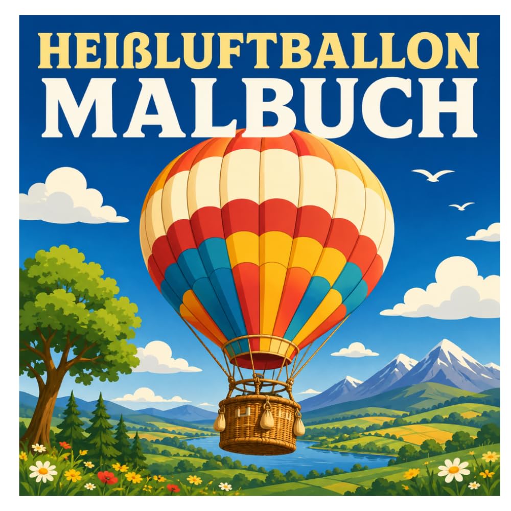 Heißluftballon Malbuch: Wunderschöne Heißluftballons zum Ausmalen für Kinder, Jugendliche und Erwachsene