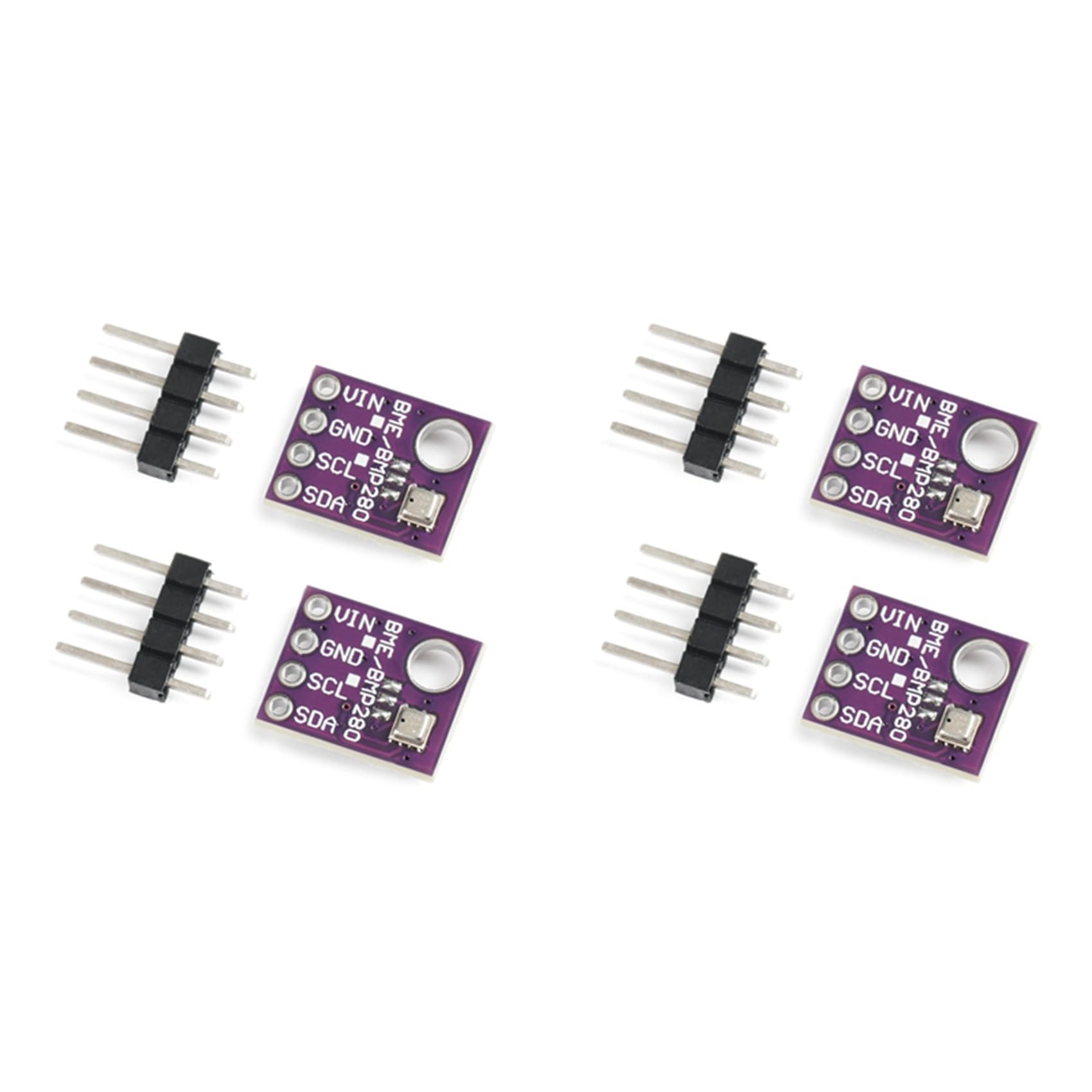 Jnchdghwa As Shown 4Pcs Bme280 5V Sensor Module Atmospheric Pressure Temperature Humidity Sensors Spi Breakout -Bme280