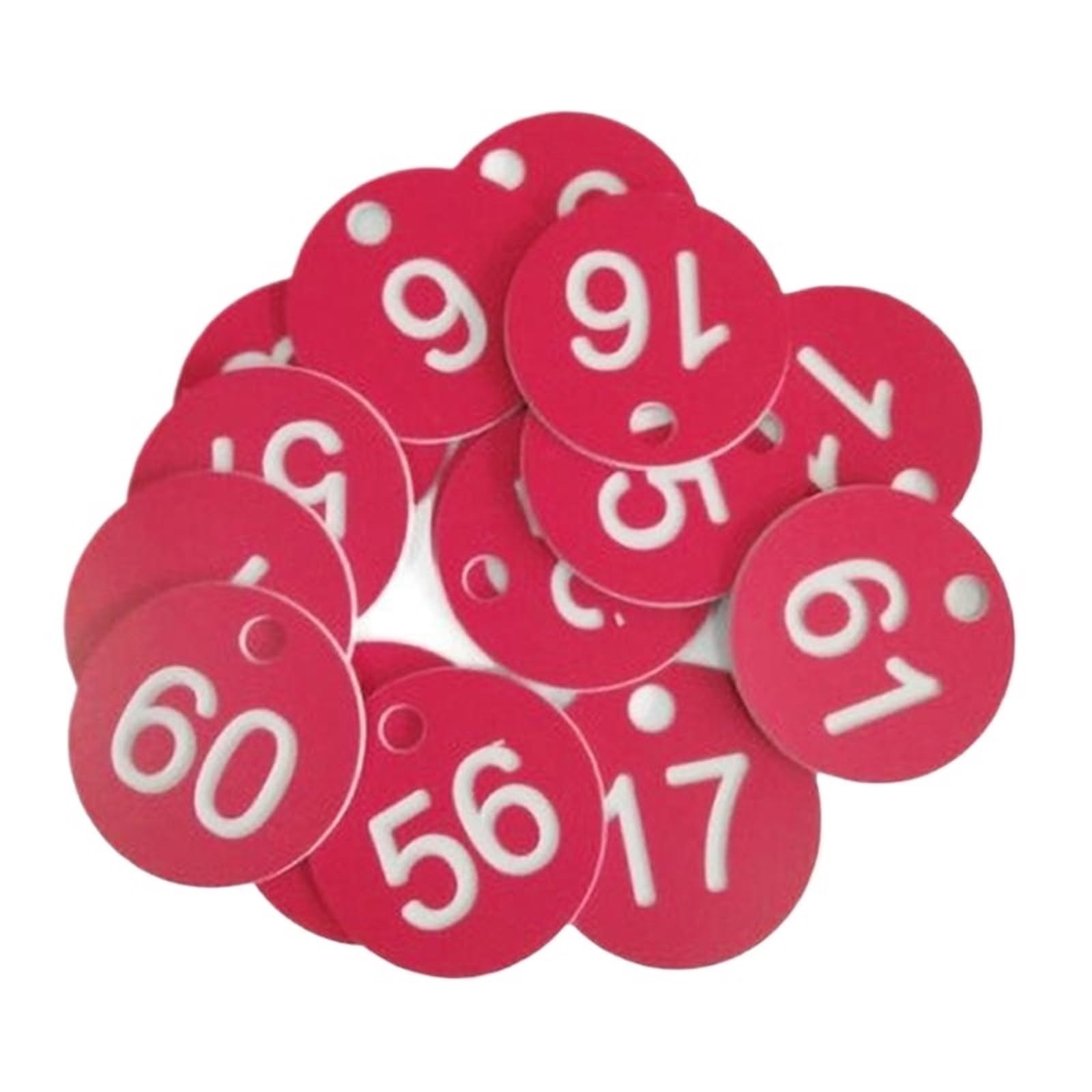 BTYQKZVPM Discs Table Numbers, Round ABS Plastic Engraved Number Tags 100PC