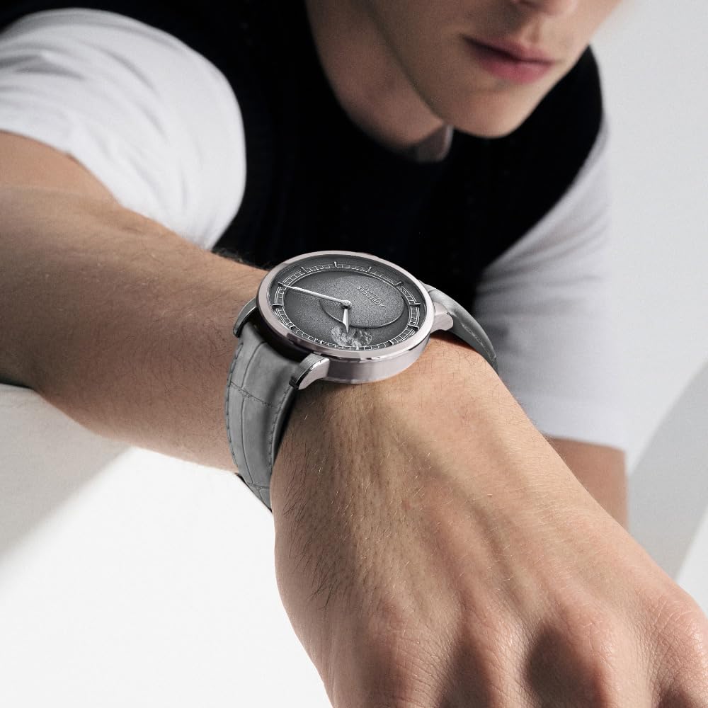 agelocer Reloj mecánico automático para hombre, esfera de módulo de fase lunar de precisión de 29.51 días, cristal de zafiro, reserva de energía de 80 horas, luminoso, relojes de negocios para hombre