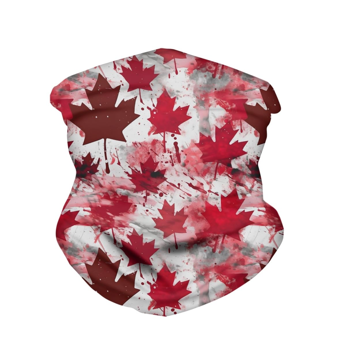 GLUDEAR Funny Print Headwear Bandana Head Wrap Face Scarf Mask Neck Warmer Sports Balaclava,Canadian Maple Leaf