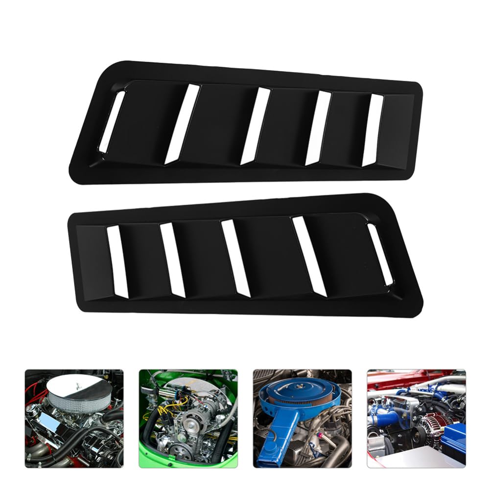 Pannello Presa Aria Cofano Auto 4 Pezzi in Abs Nero | Copertura Esterna per Veicolo, Installazione Semplice, Design Unico e Stile Moderno