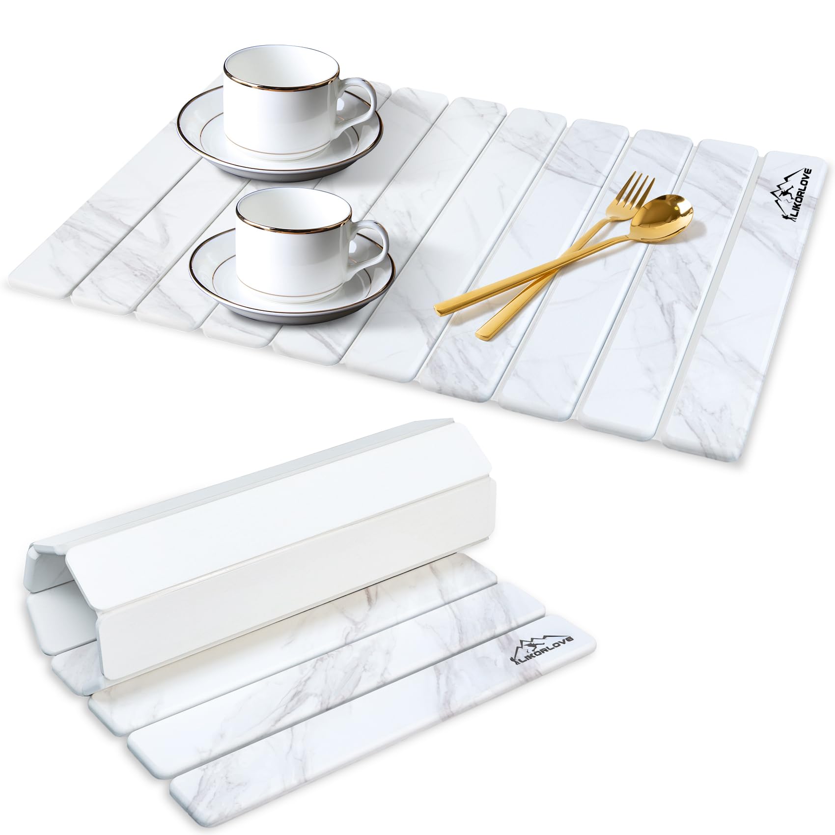 Tappetino Scolapiatti Grande Per Bancone Della Cucina, 61 X 40,6 Cm