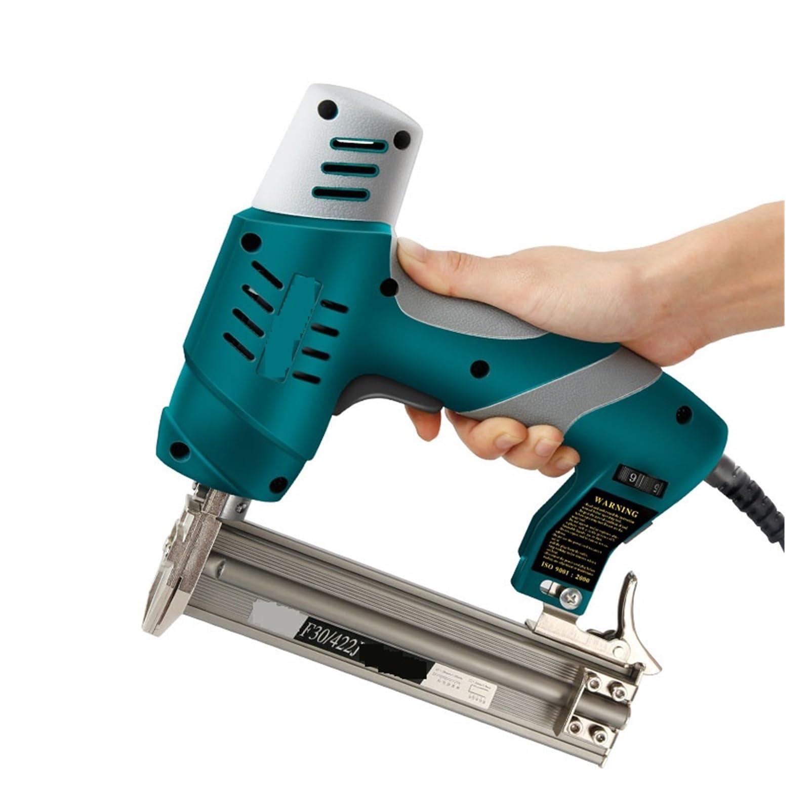 Zszywacz Elektryczny Pistolet Do Gwoździ Zszywacz Do Gwoździ Jednorazowego/podwójnego Użytku 422J Gwoździe F30 Prosty Pistolet Do Gwoździ Narzędzia Do Obróbki Drewna Do mocowania materiałów, dekoracji