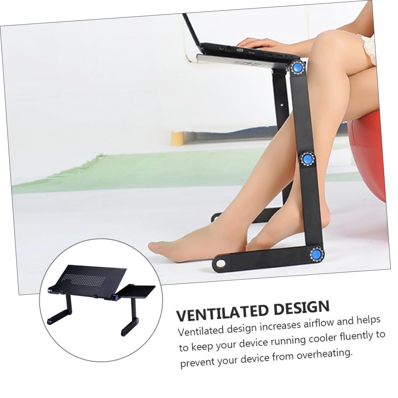 Uonlytech Supporto per Laptop e Tablet in Alluminio Design Ergonomico con Ventilazione per Angolazione e Flusso d Aria