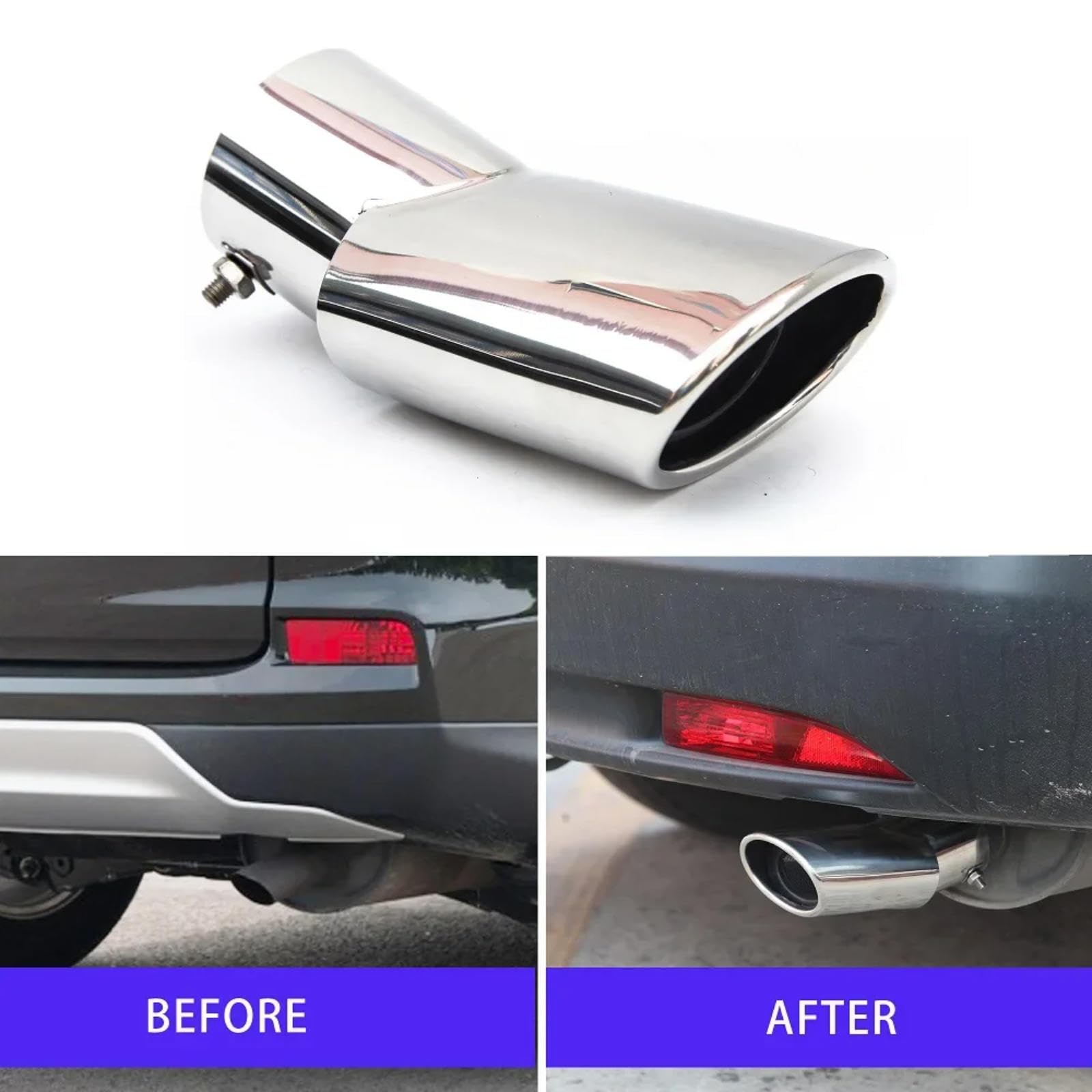 Apto para Honda CR-V CRV 2017-2020, Punta de Escape de automóvil, Puntas de silenciador de Acero Inoxidable, Puntas de Escape de Tubo de Escape cromadas, Accesorios para automóvil