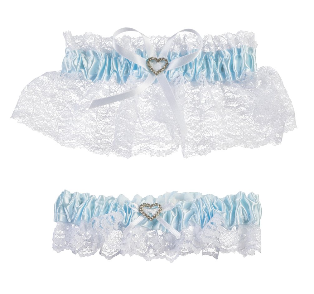 Darice V35921 Throw Away and Keep One Garter, Blue/White, 2 Per Pack