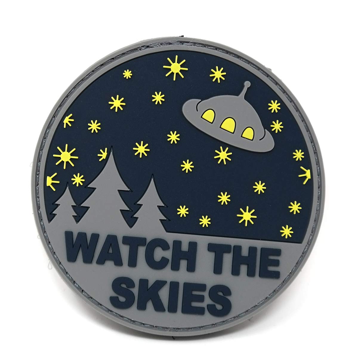 Watch The Skies PVC Hook and Loop Patch | Funny Tactical Patch
