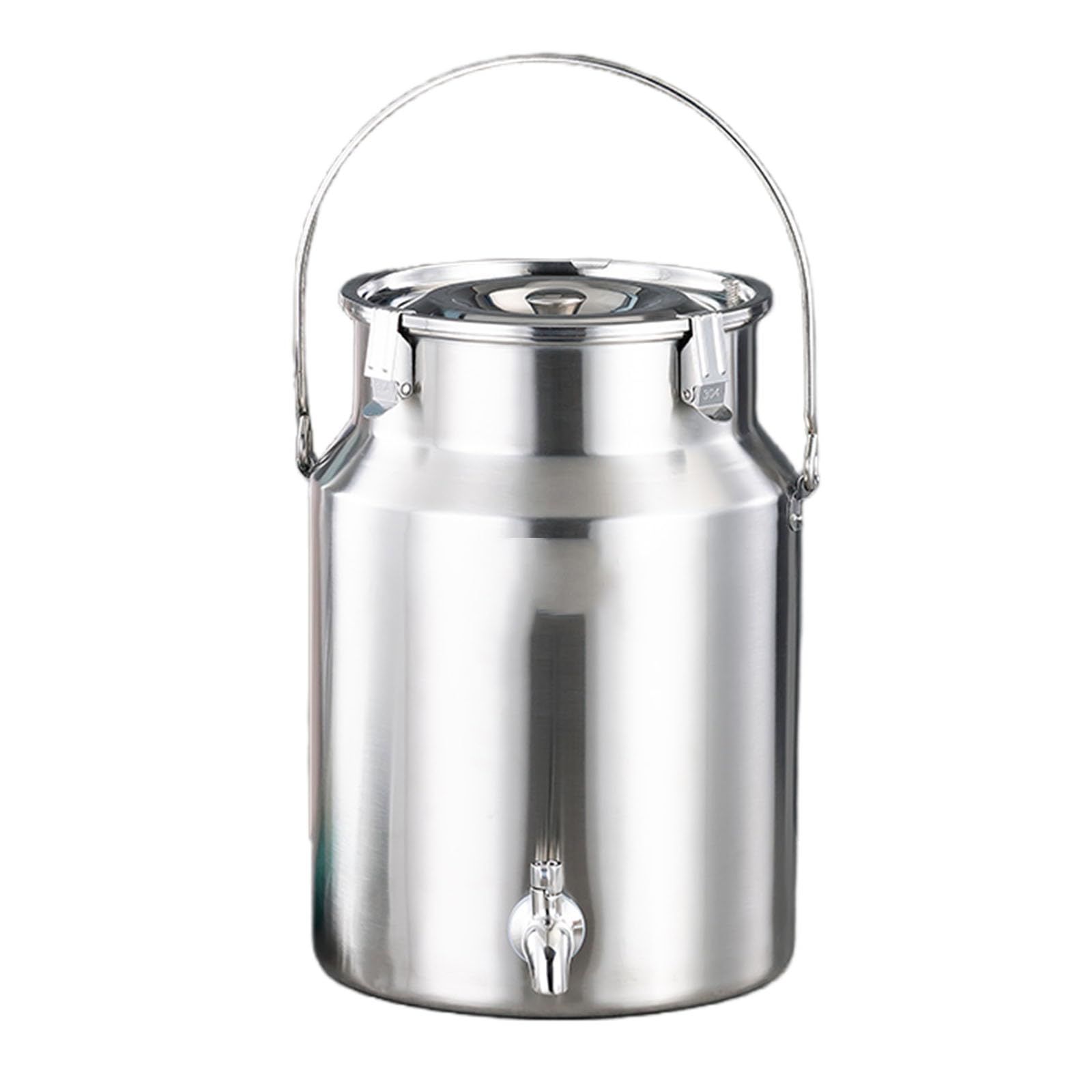 GTHTUHFD Stainless Steel Sealed Bucket With Faucet, Portable Milk Transport Can Wine Pail For Storage, Leakproof Liquid Container,22 * 30CM/10L