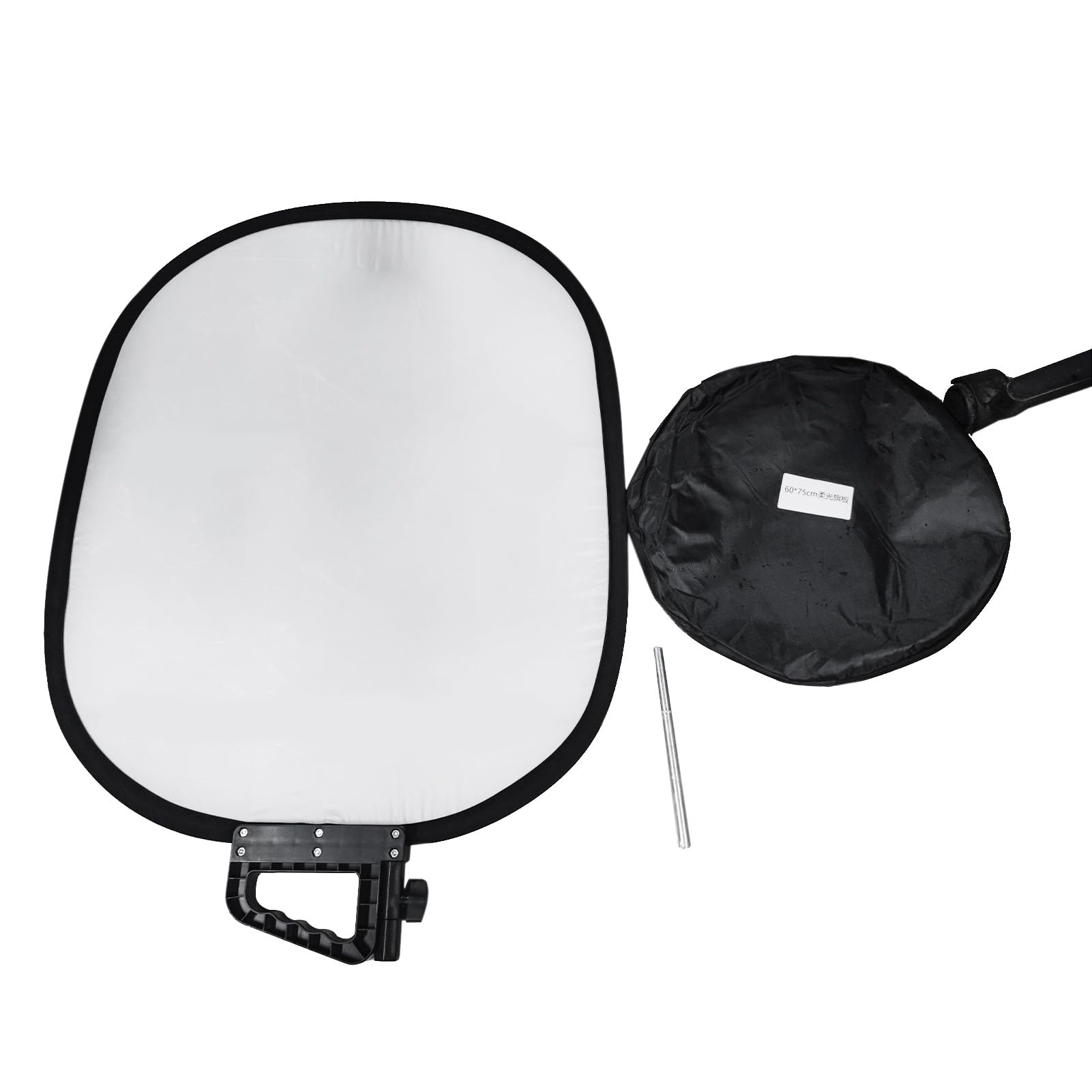 Panneau de Diffuseur Léger à Lumière, 72x90cm Panneau de Diffusion de Lumière Pliable avec Sac de Transport et Tige en Aluminium, pour Interview de la Photographie en Studio