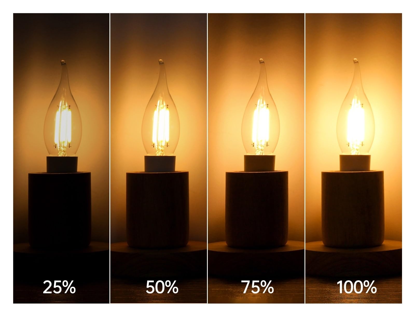 JrEam Ampoules LED for Lustre, C35 4W, Pointe de Flamme, équivalent 40W, E12, E14, Base de candélabre, 220V, 6 pièces(E14 220V)