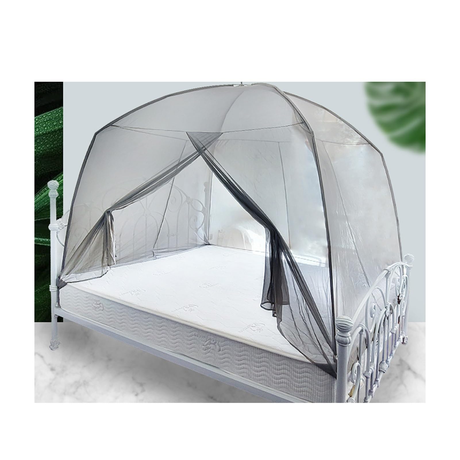 MSSCER Faraday Fabric Emf Bed Canopy Silver Bed Drapes Mesh Protection Canopy RF Shielding Netting Queen Size (Color : Silver, Size : Medium) : Home & Kitchen