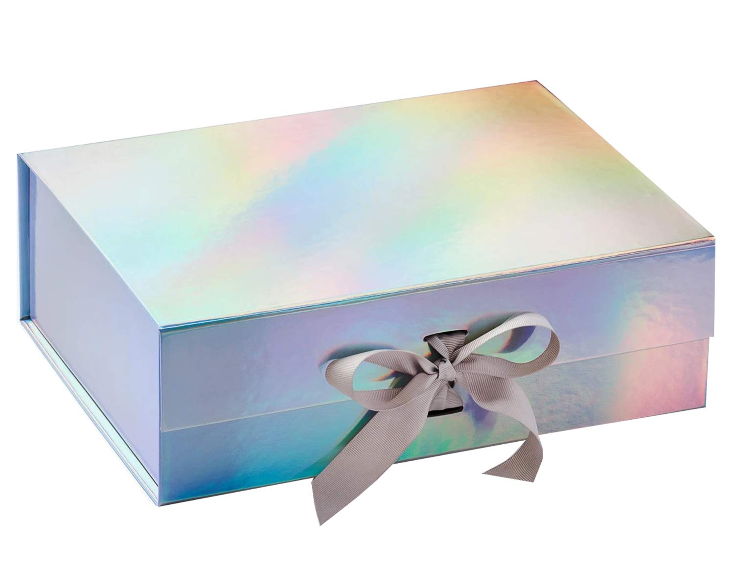Offer Shop Rainbow Magnetic Boxes with Changeable Ribbon Premium Quality Rectangle Gift Box - Rigid A4 Deep Reusable Box