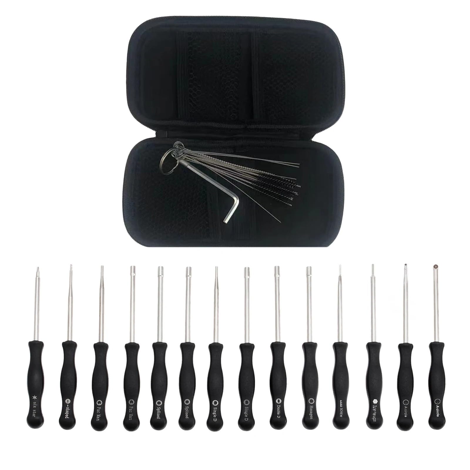 Kit de herramientas destornillador ajuste carburador, 14 piezas, para recortadora hilo, motosierra Weedeater para motor pequeño 2 ciclos