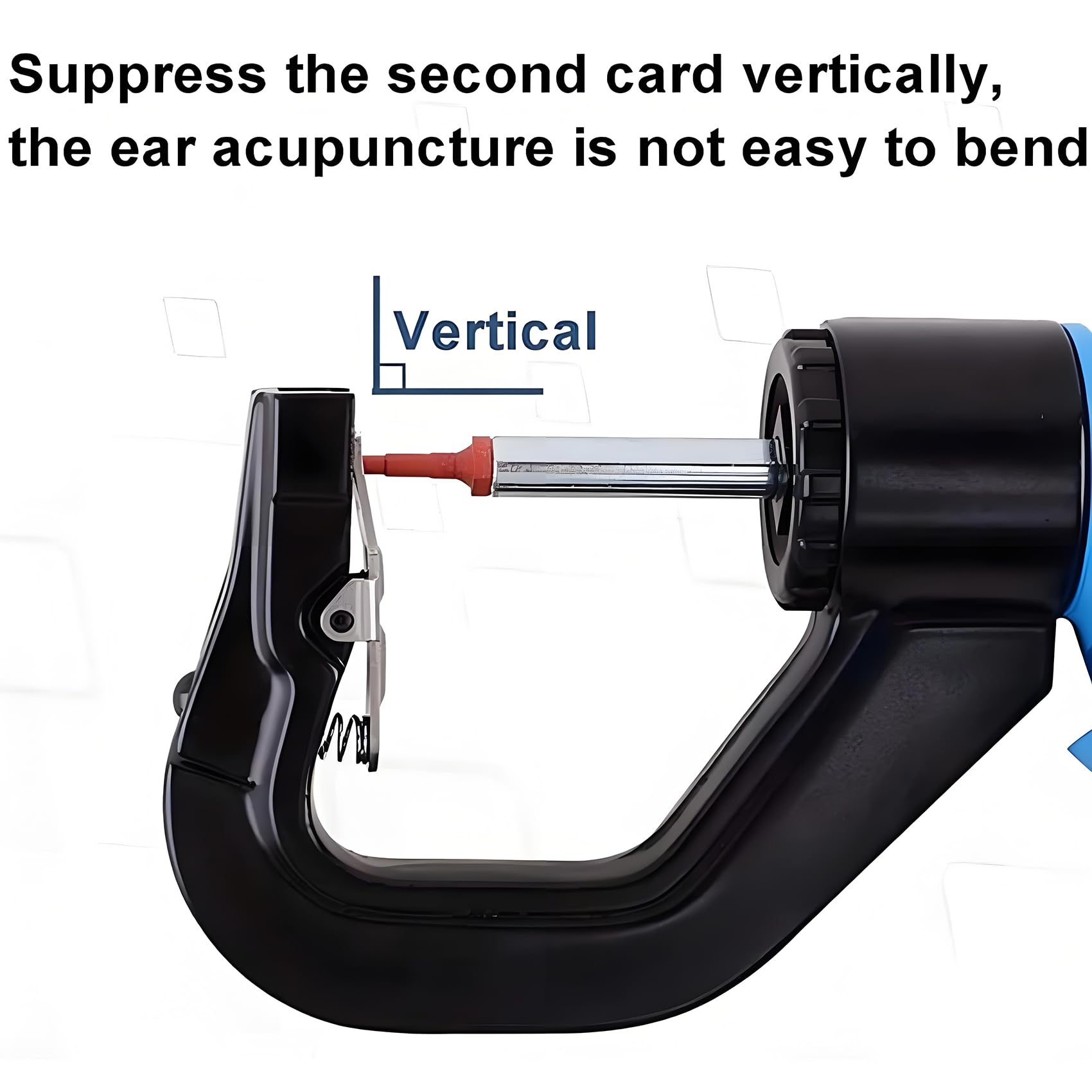 Pinza per etichette auricolari, applicatore automatico di rimbalzo per bestiame, design verticale con ganasce girevoli, ideale per maiali, pecore e capre