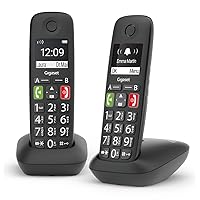 Gigaset E290 Duo - Telefoni Cordless - Due Portatili con Suonerie Forti