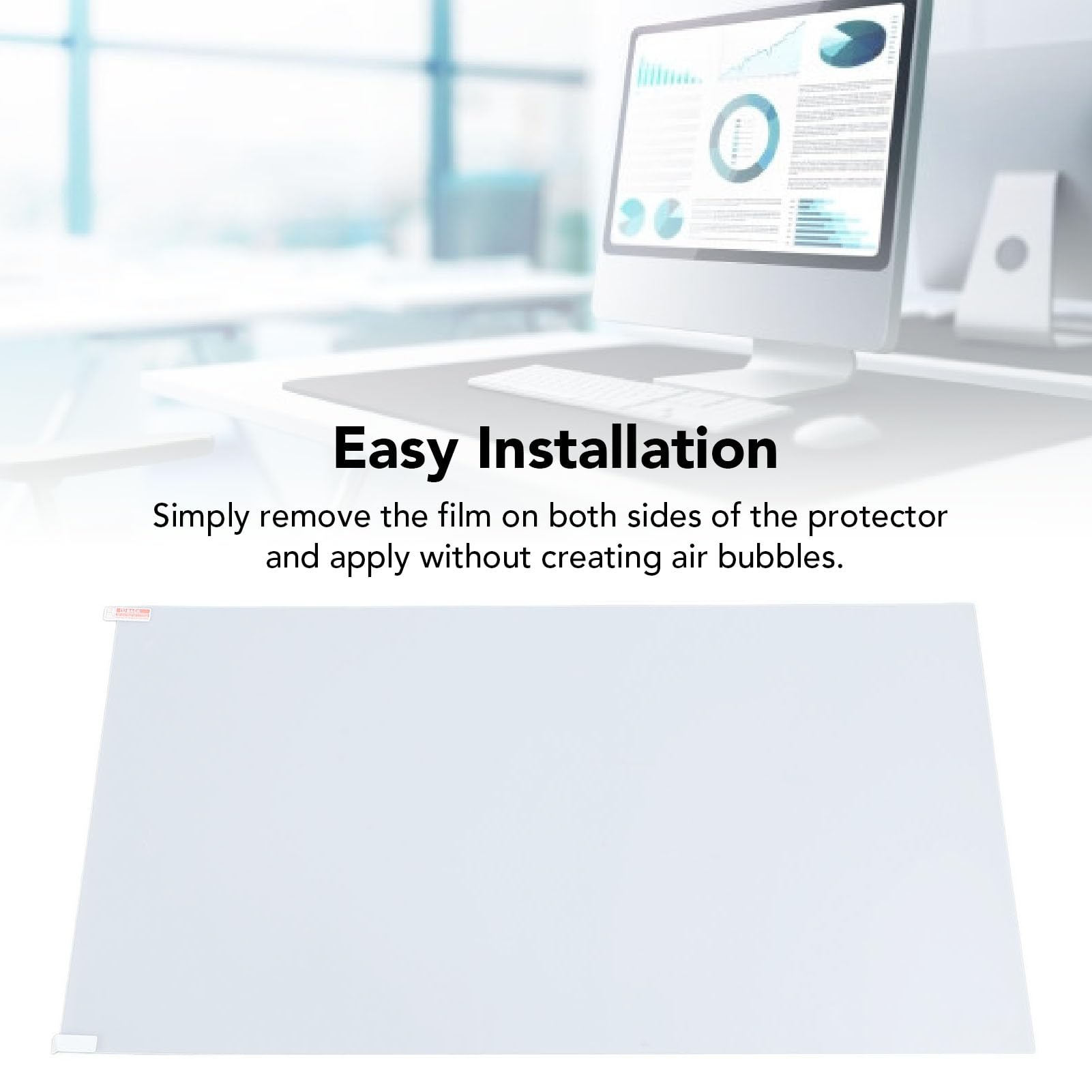 Protector de Pantalla de Computadora con Bloqueo de Luz Azul, Antiarañazos, 25 Pulgadas, para la Salud y Comodidad de los Ojos con Material PET