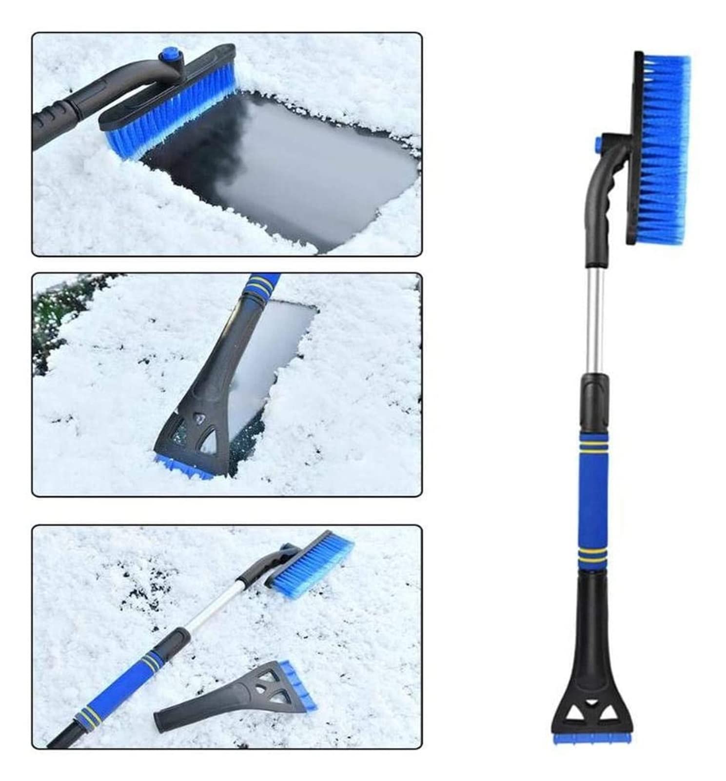 XMING CHENDUNCHISHISH Coche SNOVY Cepillo DE Nieve ROPOBLE TELESCÓPICO DE CUCHO DE Cable DE Nieve Cepillo de Nieve Pala de Hielo Herramienta de Invierno
