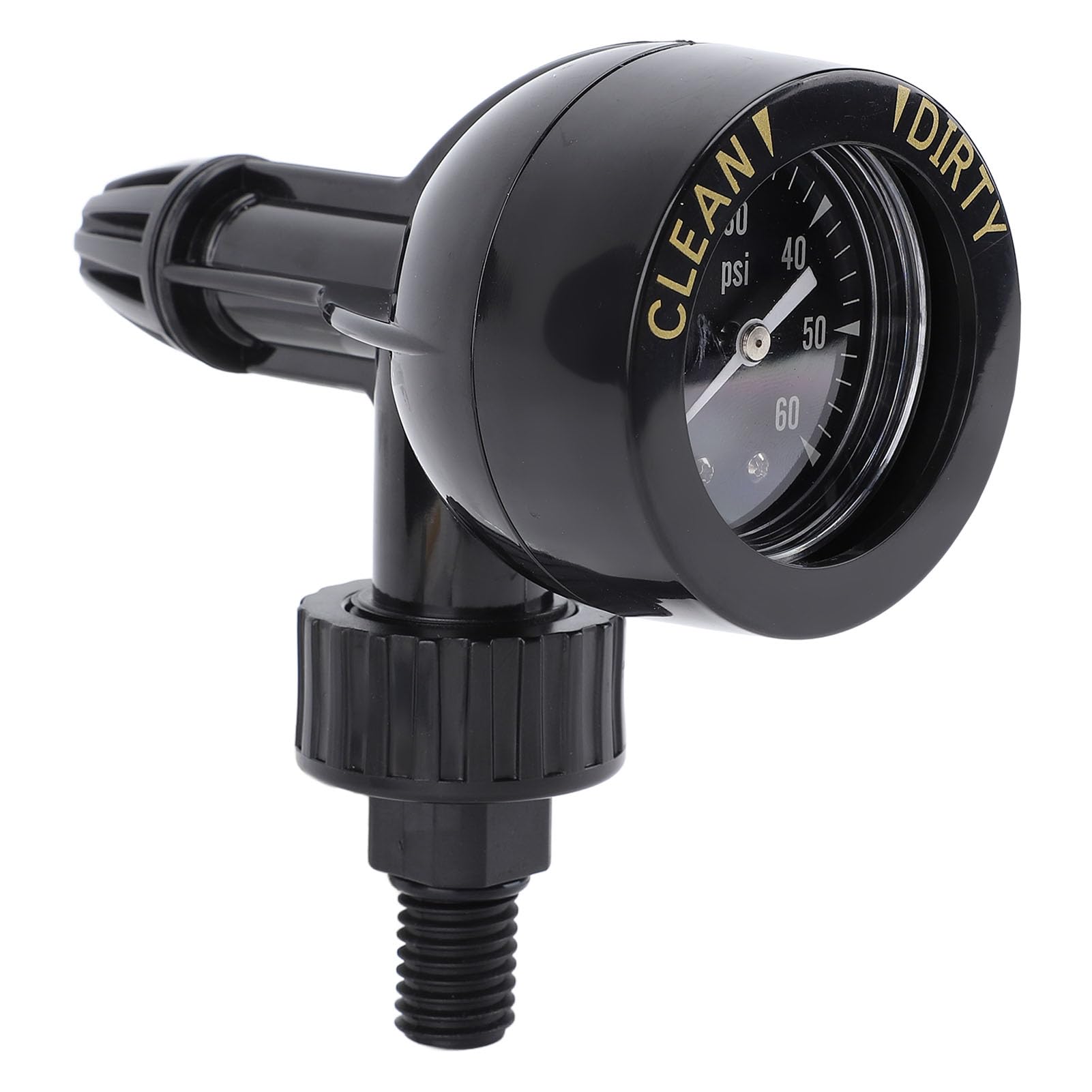 Assemblaggio della valvola di rilascio del manometro dell’aria da 0 a 60 PSI, ricambio per il manometro della pressione del filtro di piscine e spa con filettatura esterna da 1/4"