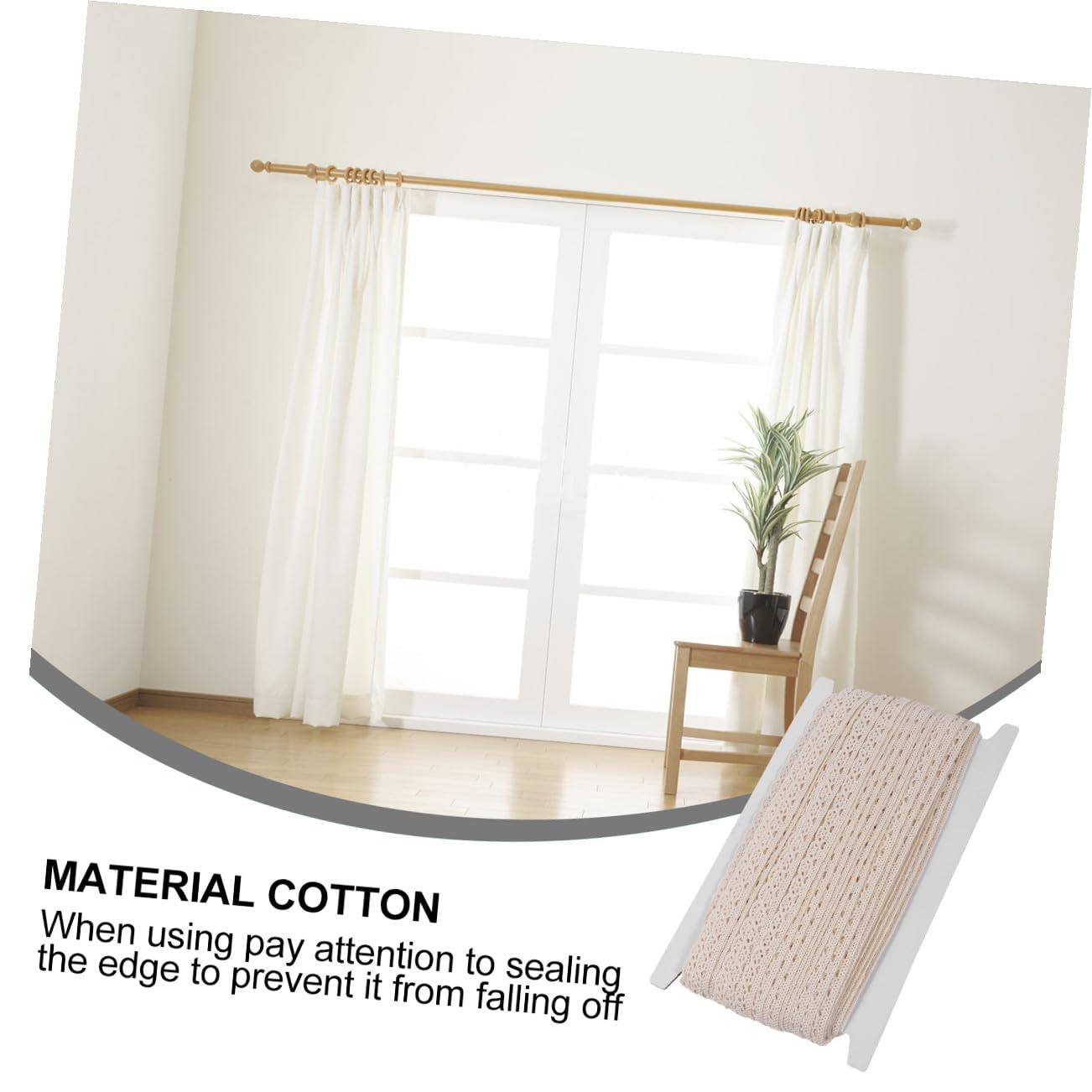 ARTIBETTER 2 Cinta de Encaje de Algodón de Yards Ribete Decorativo para Manualidades Cortinas y Ropa Material para Diy y Decoración