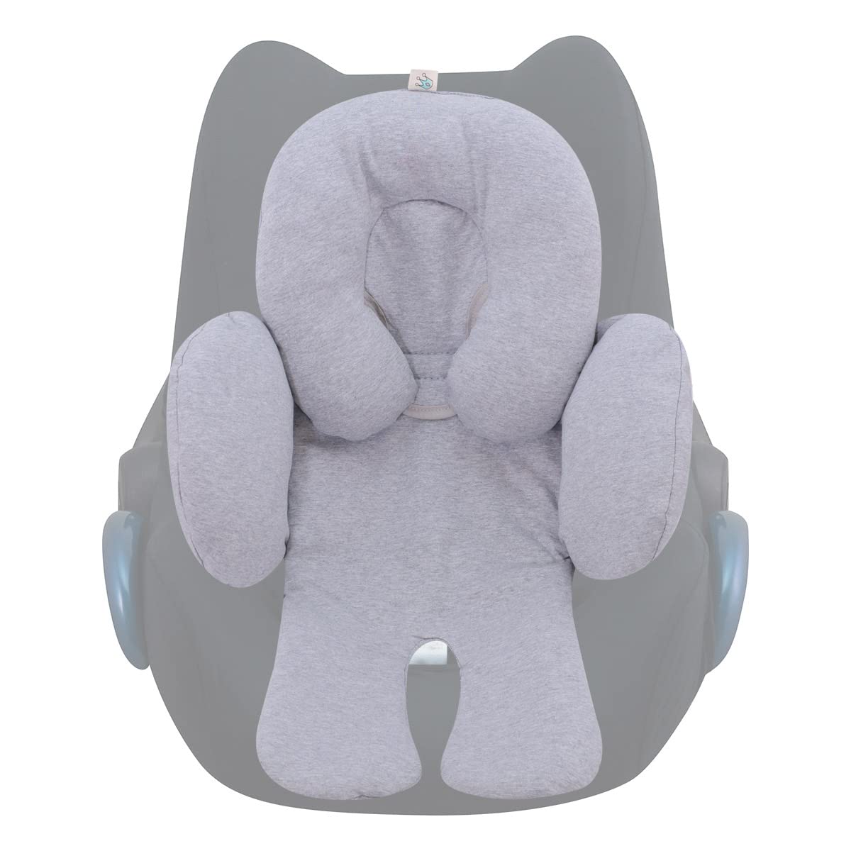 JYOKO Kids uniwersalny środek antyalergiczny dla niemowląt, 100% bawełna (Grey Stone, zawiera podparcie głowy i ciała)