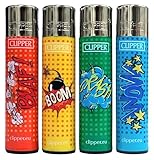 Bundle - 4 Items - Clipper Lighter Graffiti Collection by Clipper
