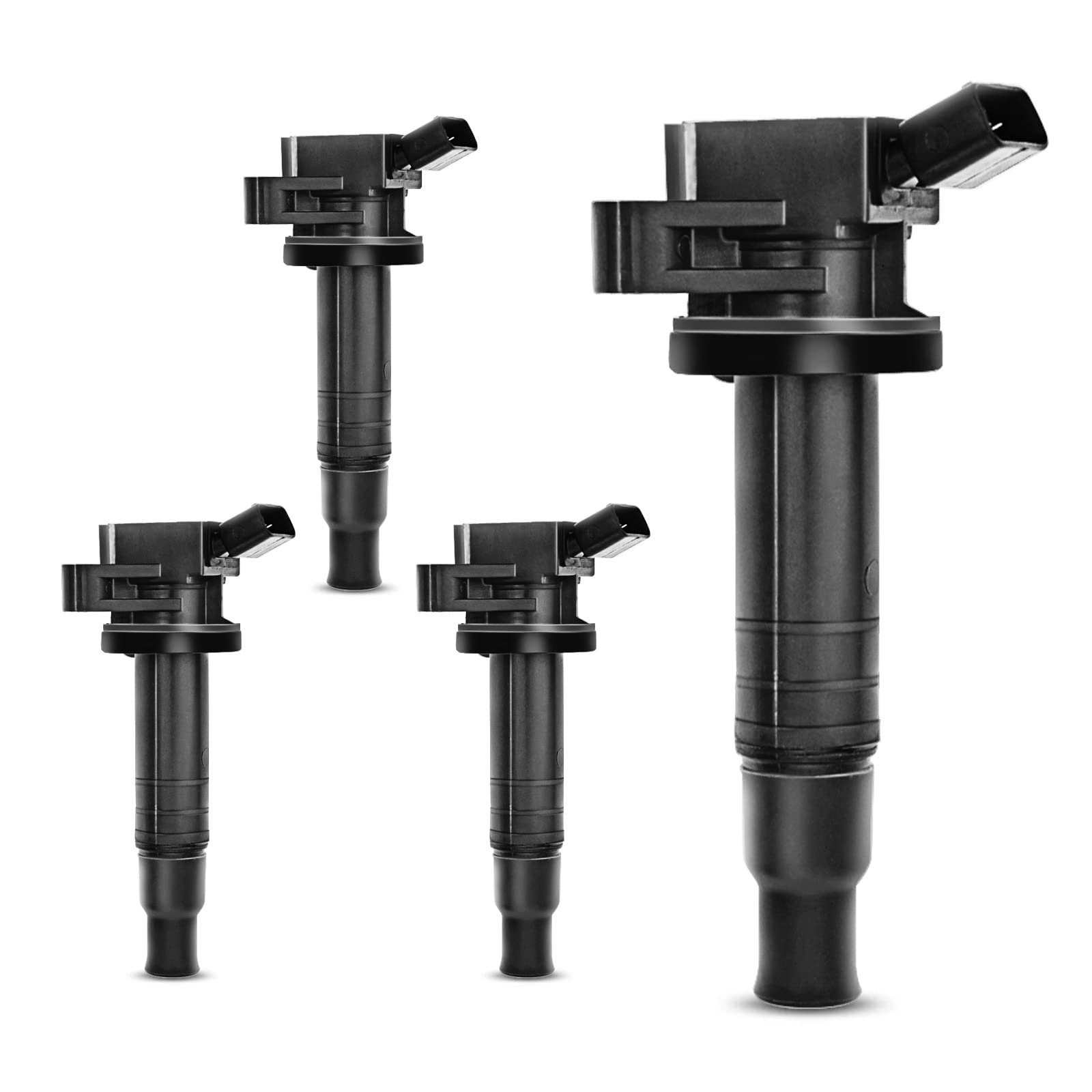 A-Premium Ignition Coil Pack Set of 4 Compatible with Toyota Matrix 2003-2008, Corolla 1999-2008, Celica 2000-2005, Chevrolet Prizm 1999-2002, Pontiac Vibe 2003-2008, for L4 1.8L Engine