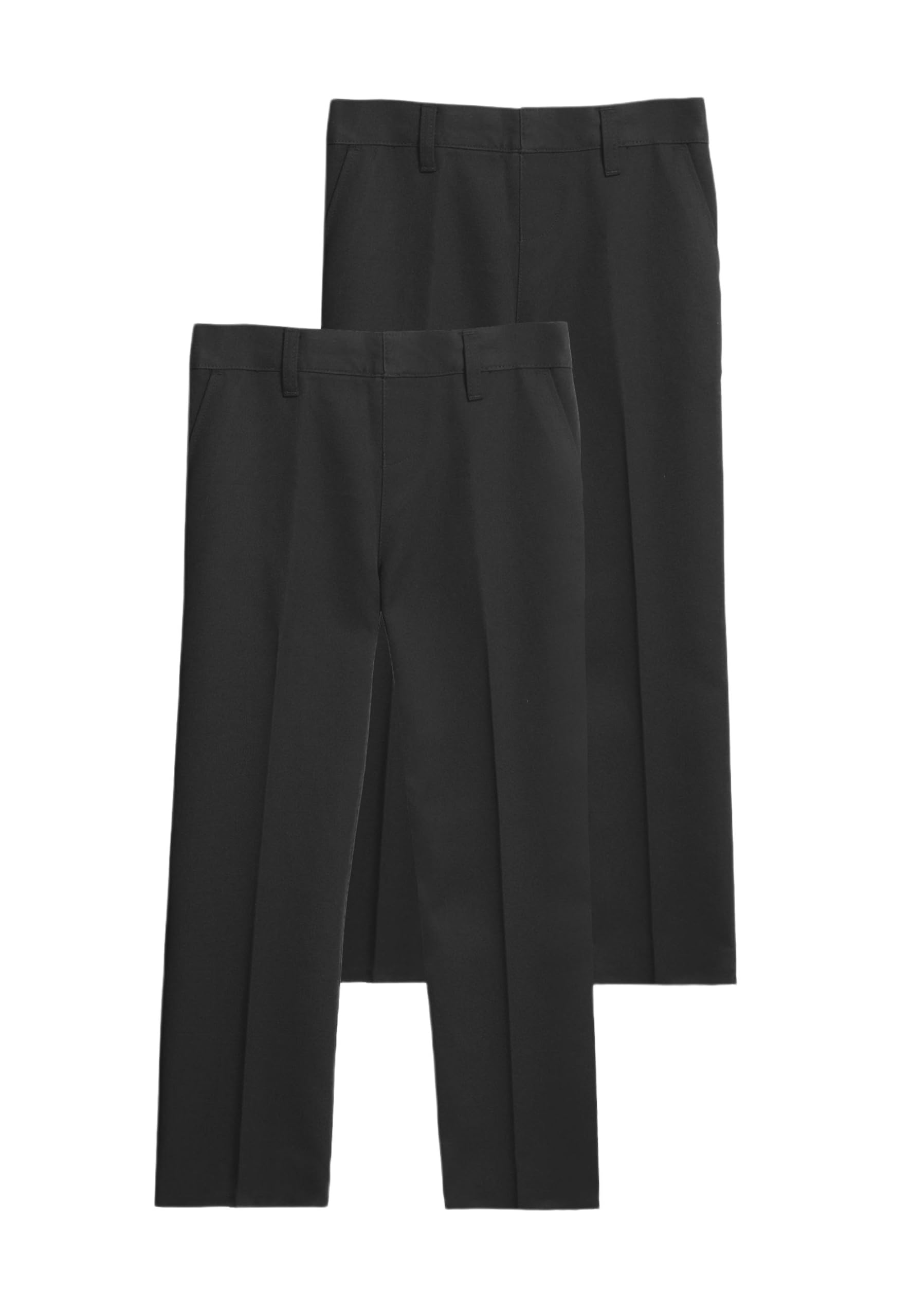 Marks & Spencer Pantalones Escolares de Largo Normal para Niño Pack de 2, Ajuste Normal
