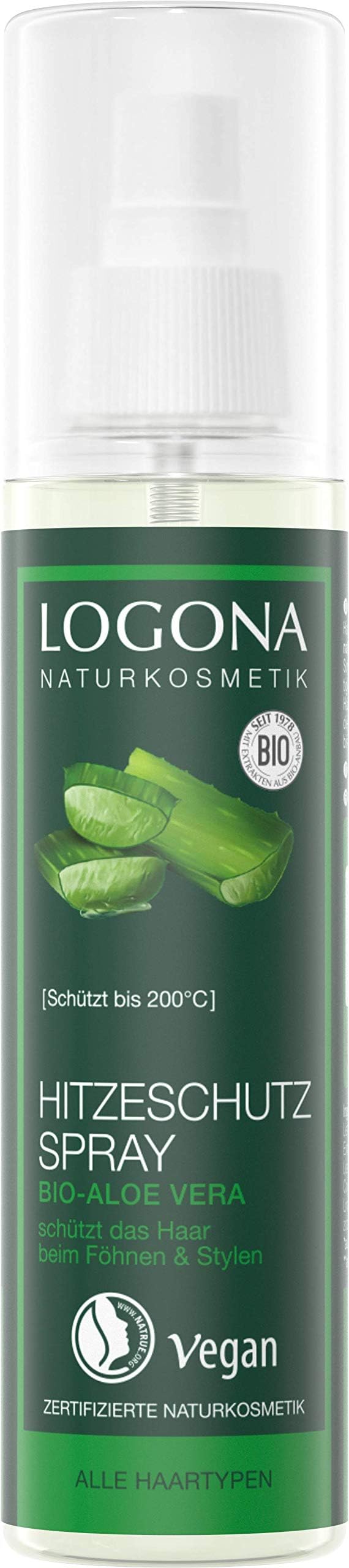 Naturkosmetik Heat Protection Spray Organic Aloe, for Styling All Hair Types, Effective Protection Formula, Natural Heat Protection Complex for Healthy and Well-Groomed Hair, Vegan, 150 ml