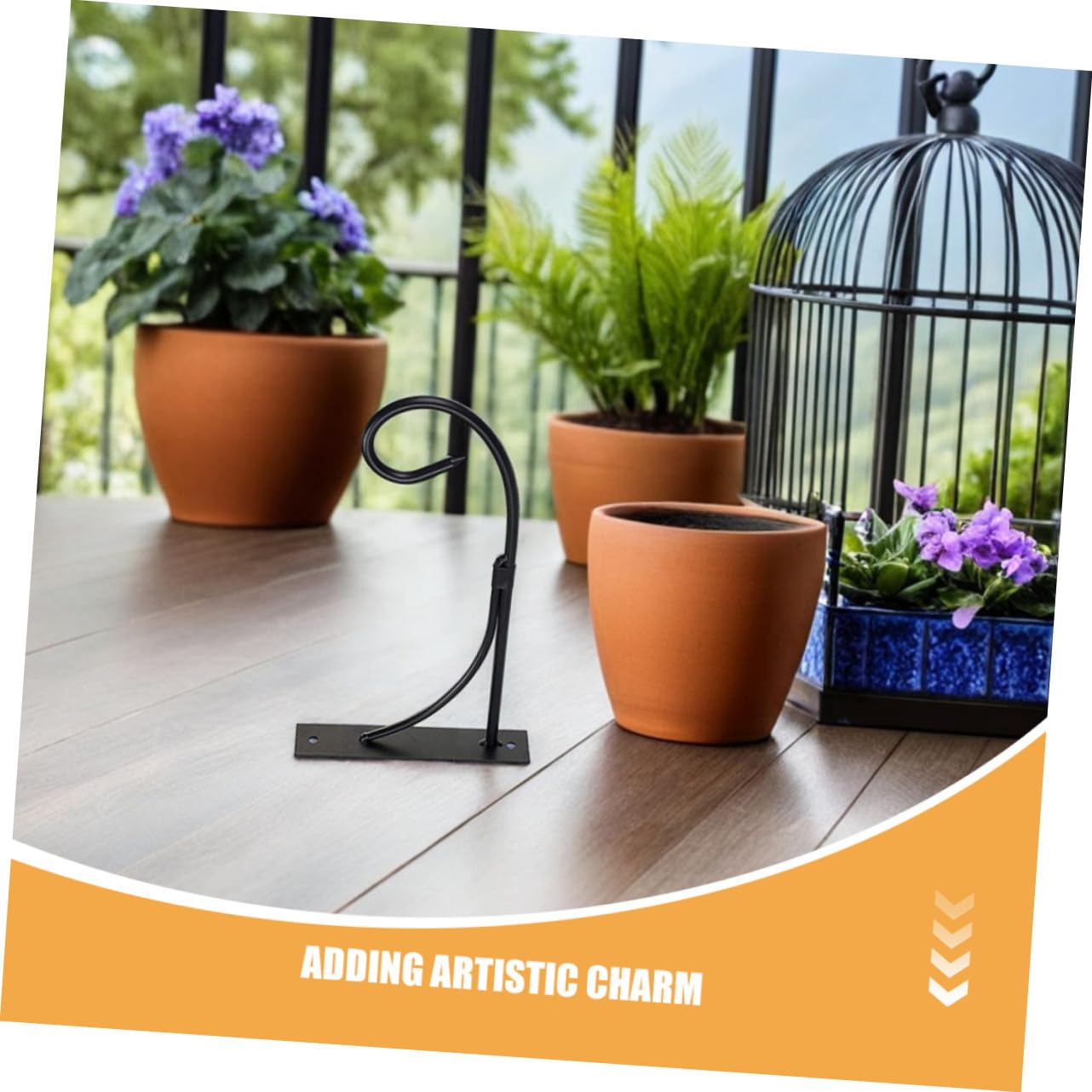 BESTonZON 2juegos Soporte De Pared para Flores Estilo Europeo Soporte Resistente De Hierro para Colgar Plantas Gancho para Macetas Cestas y Linternas para Decoración De Pared Sala De Estar o