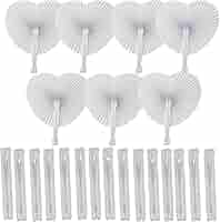AolKee 15pcs Eventail Mariage, Ventilateurs Pliants à Main