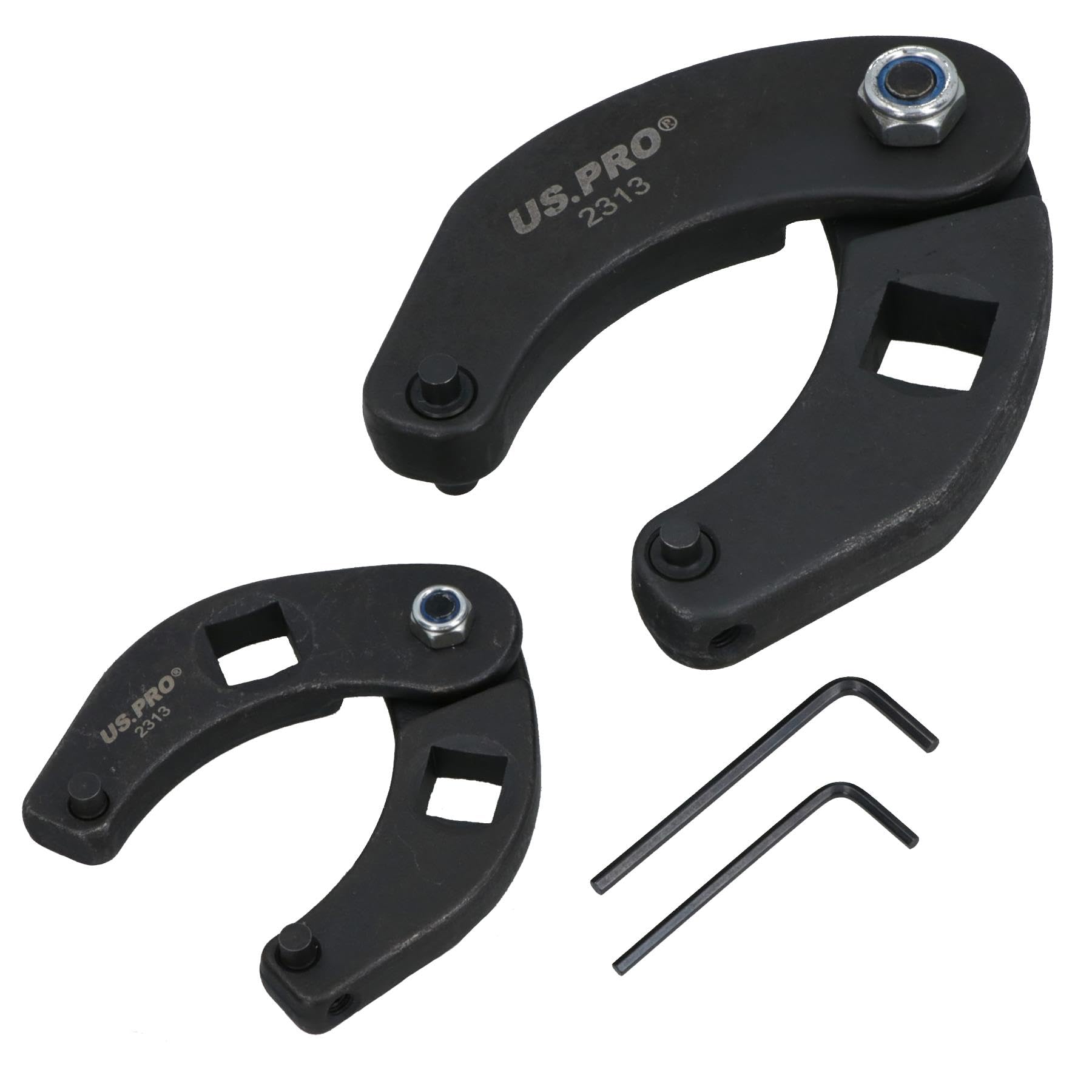 AB Tools Adjustable Gland Nut Pin Wrench Spanner for Hydraulic Cylinders 1in – 6in 2pc
