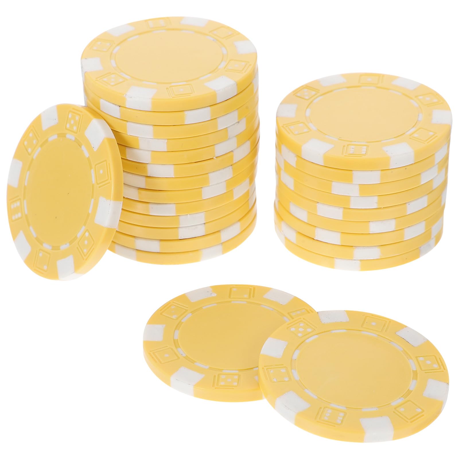 Toyvian 50 Stück Weiße Poker Tokens aus Kunststoff Stabile Runde Chips zum Zählen Beim Pokerspiel Geeignet für Casinospiele und Spielspaß Zuhause