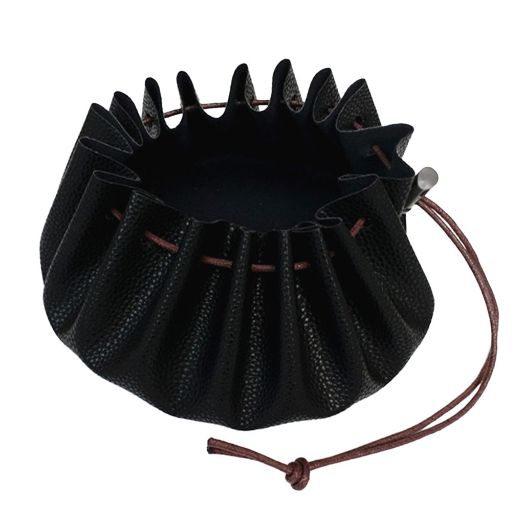 Impermeabile 38,1 cm PU pelle coulisse Storage Pouch Nuoto Spiaggia Campeggio Nero
