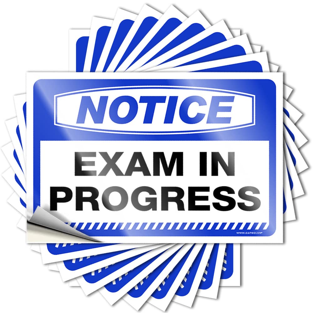 Funny Sticker Notice Exam in Progress Stickers 10 Pcs Car Stickers Decal Stickers for Cars(6X9CM)