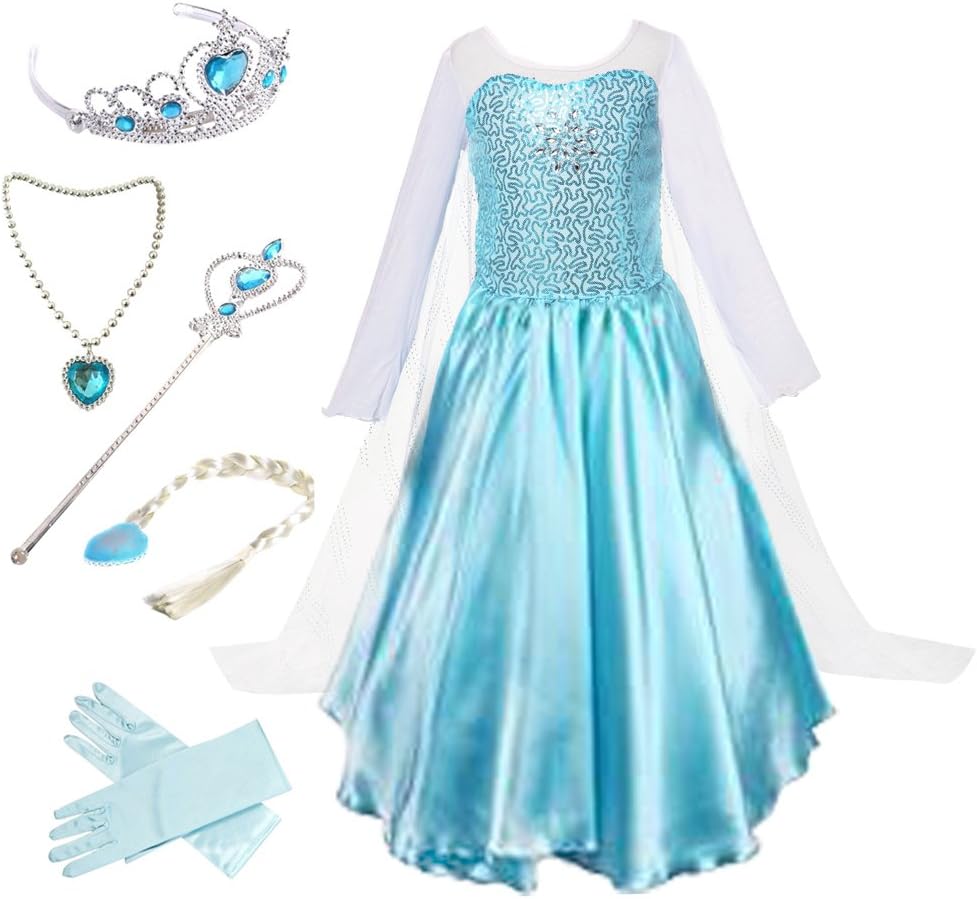 Anbelarui Girls Princess Dress UP Kids Fancy Dresses Birthday Party Cosplay Costume
