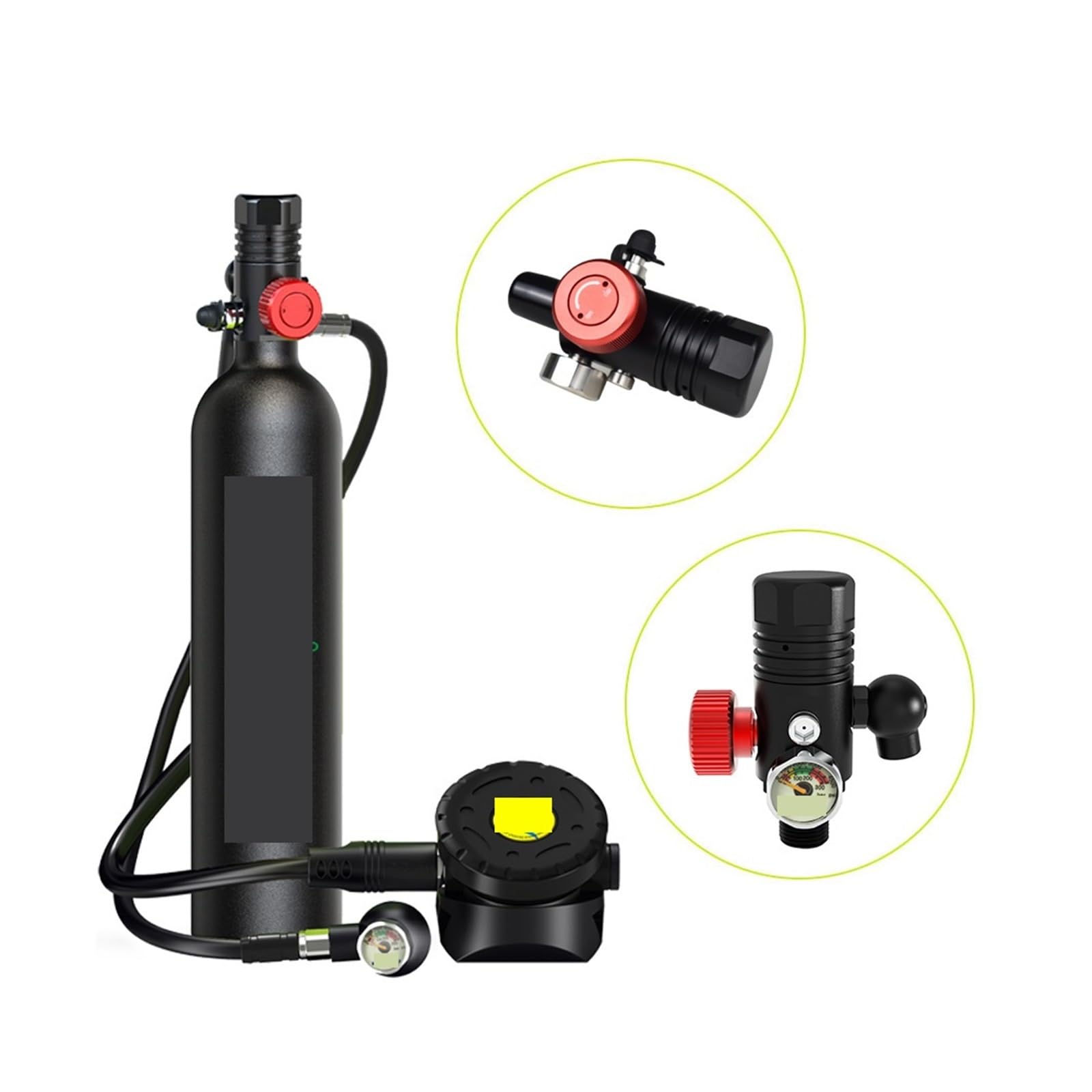 Mini Scuba Tank, Rebreather portatile per 5-10 minuti di respirazione subacquea, ideale per esplorazione e salvataggio