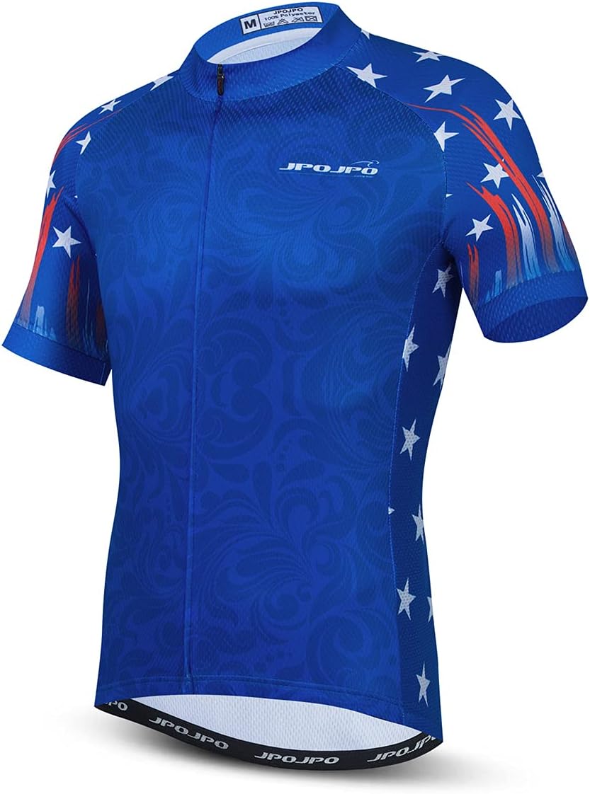 Hotlion Cycling Jersey Men Bike Shirts Short Sleeve Bicycle Jacket with Pocket for Biking Riding