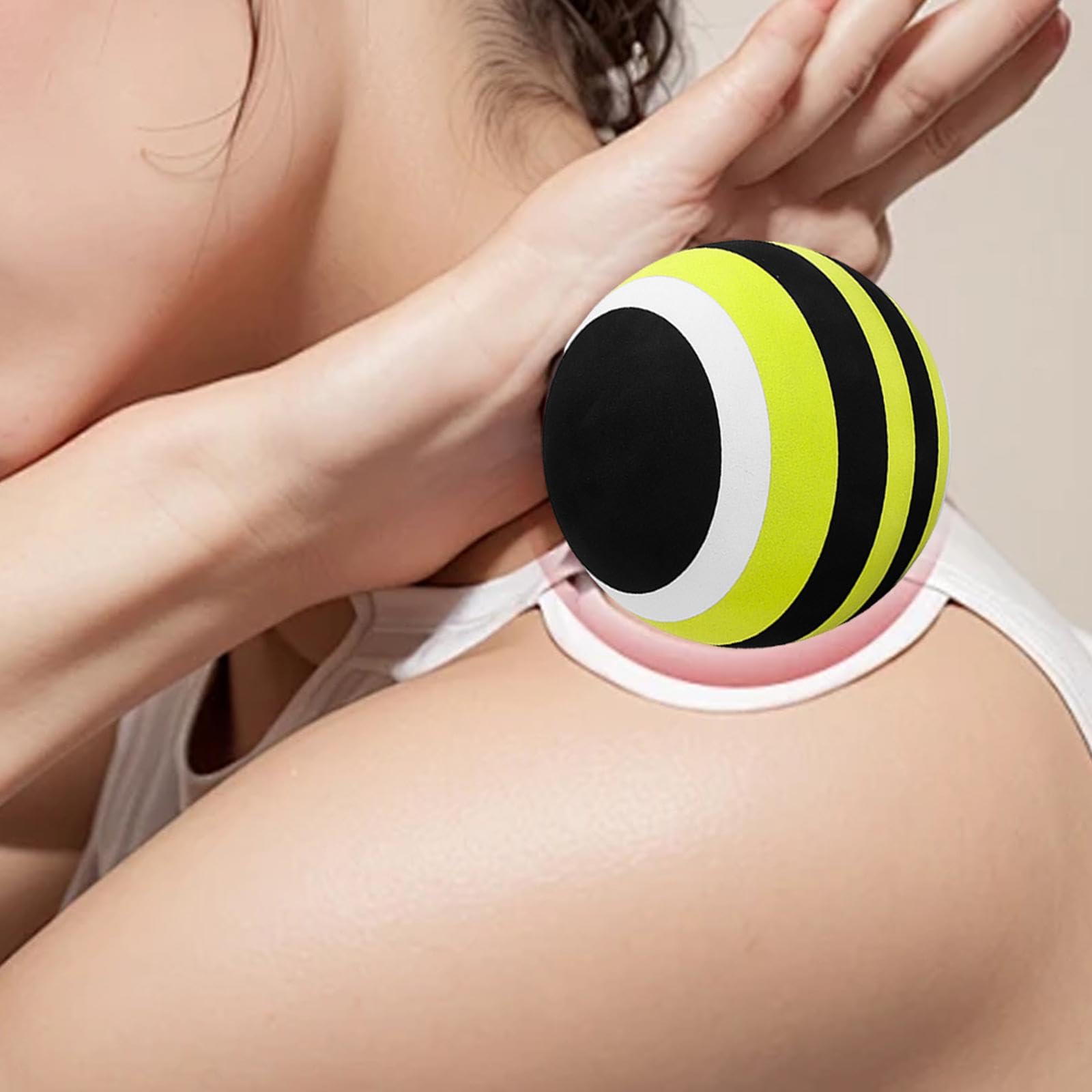 Colaxi Massage Ball Deep Tissue Massage Compact Multipurpose Fitness Equipment Acessories Fascia Ball Fitness Ball for Back Shoulder, 12CM